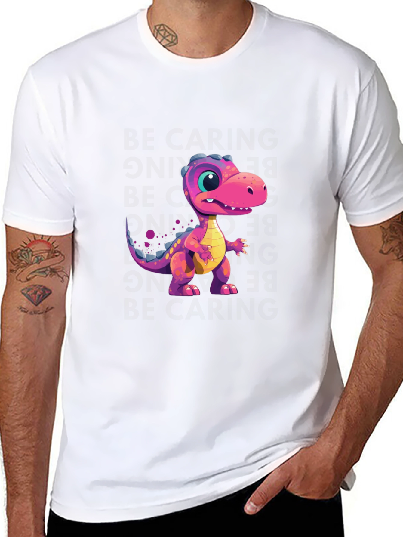 Dino Graphic Tee - Fun Cartoon Dinosaur Design