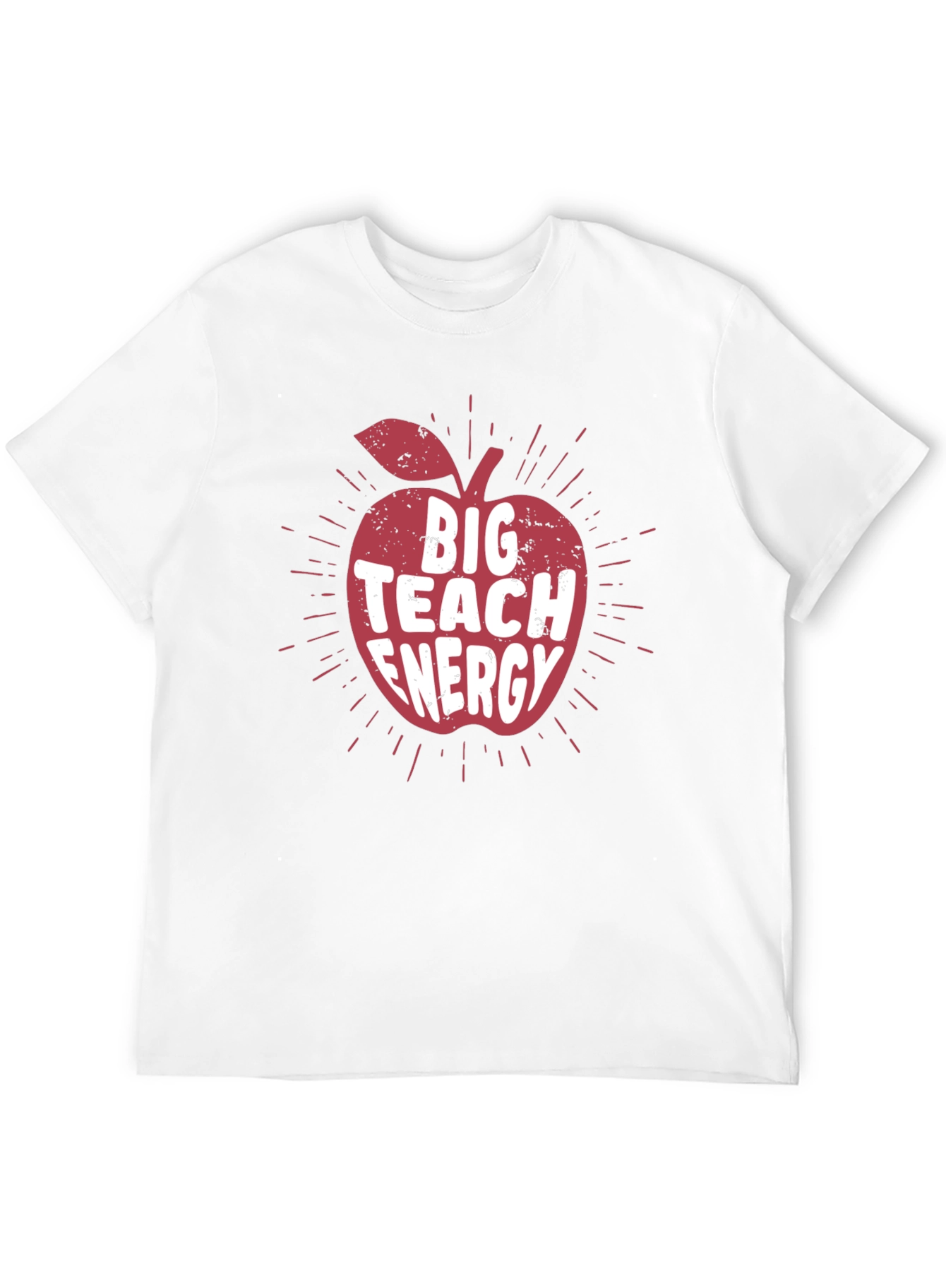 Big Teach Energy Teacher Apple T-Shirt