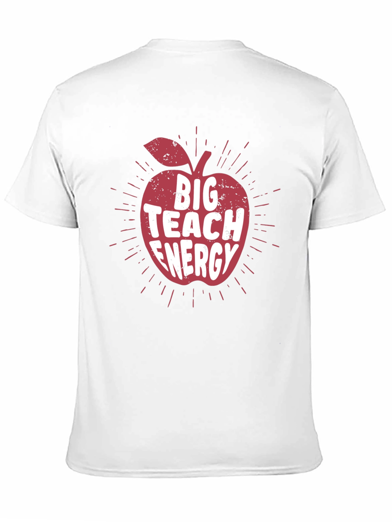 Big Teach Energy Teacher Apple T-Shirt