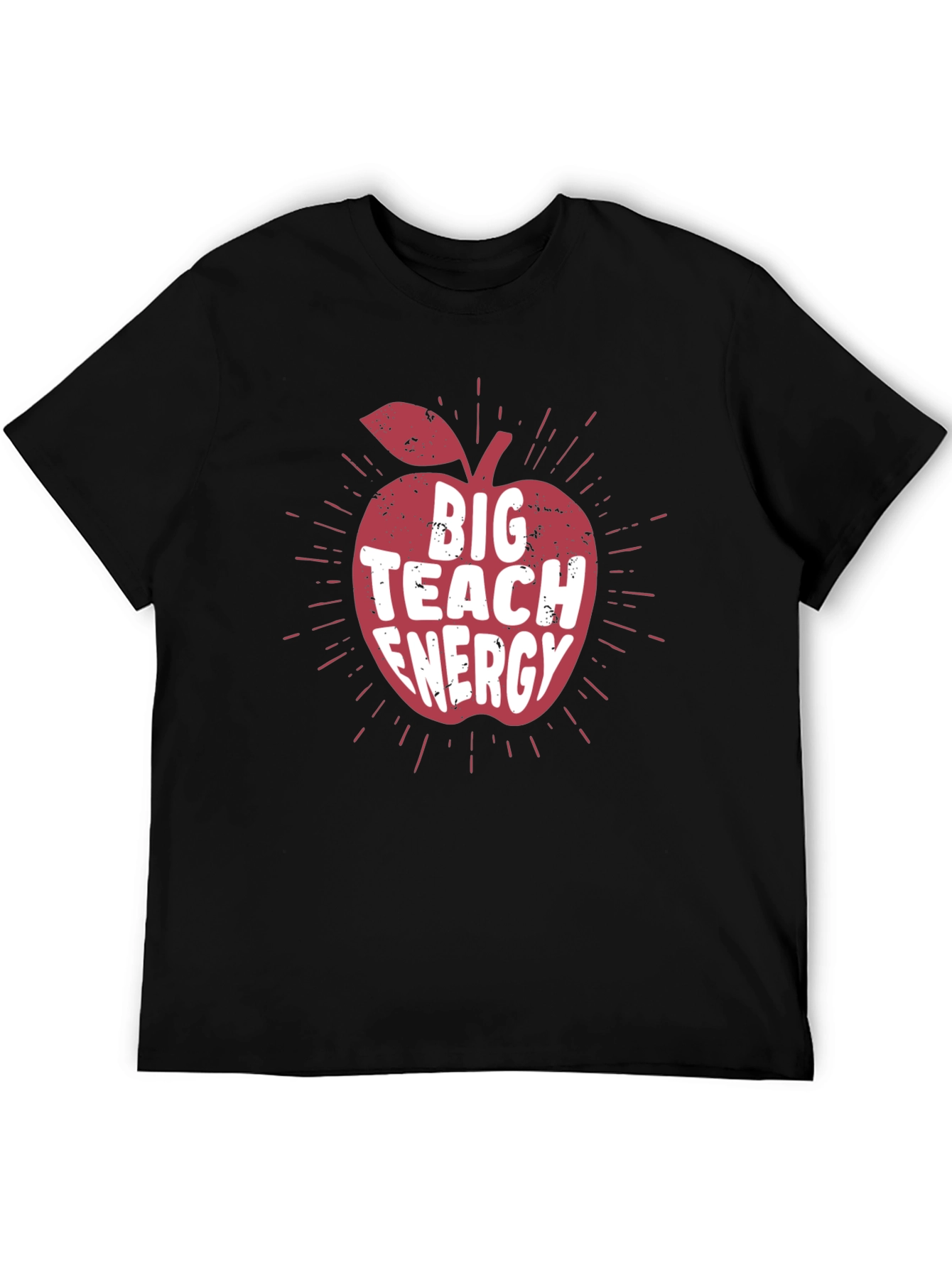 Big Teach Energy Teacher Apple T-Shirt