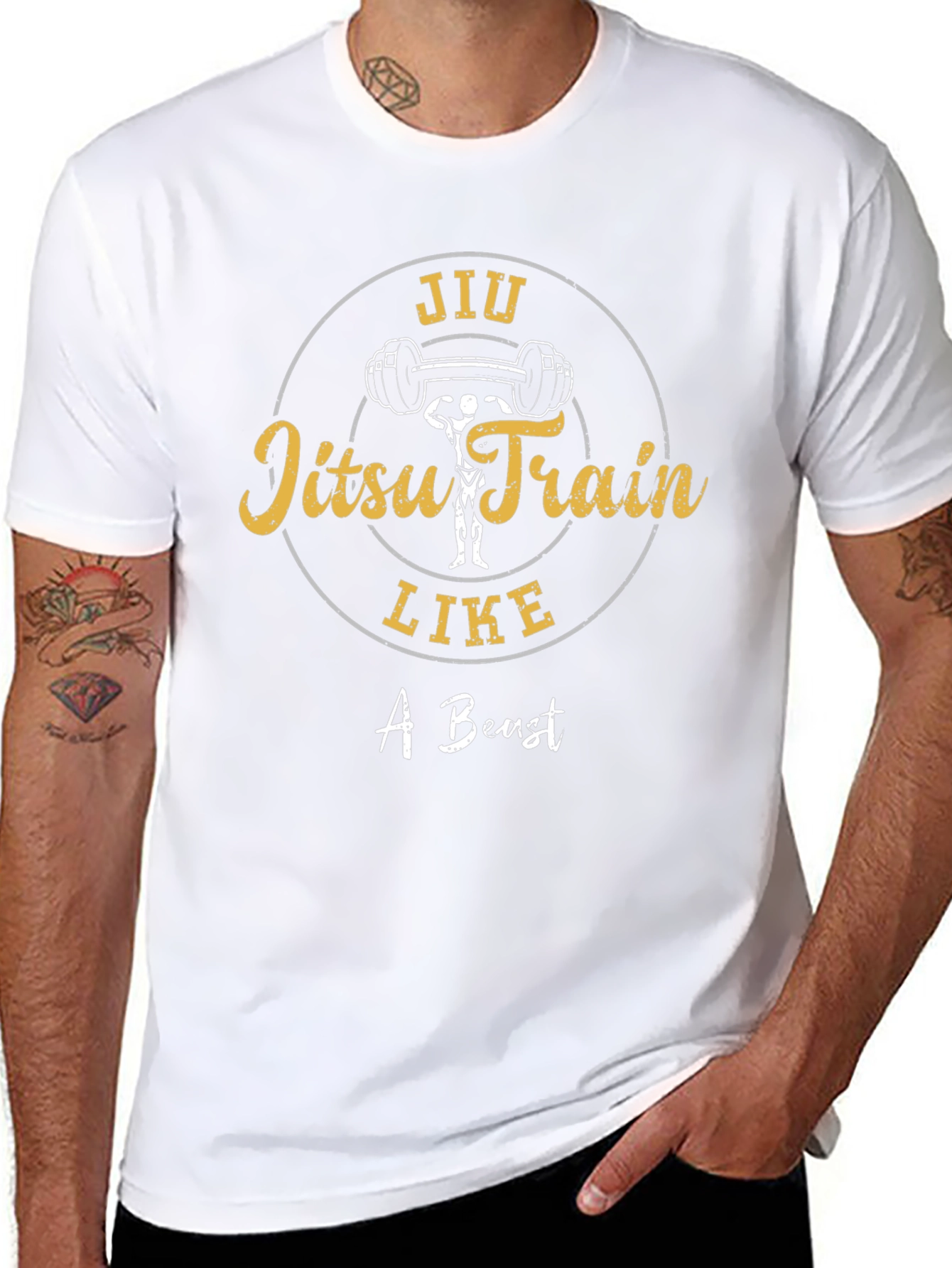 Jiu Jitsu Train Like A Beast Black T-Shirt