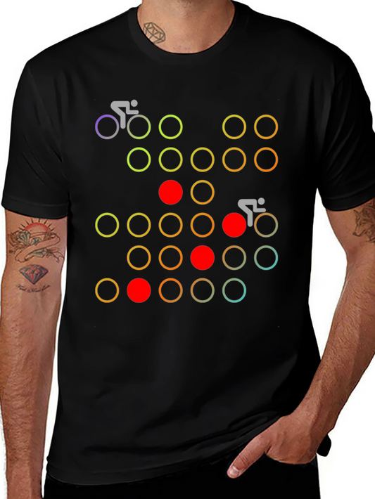 Cycle Race T-Shirt - Colorful Graphic Tee