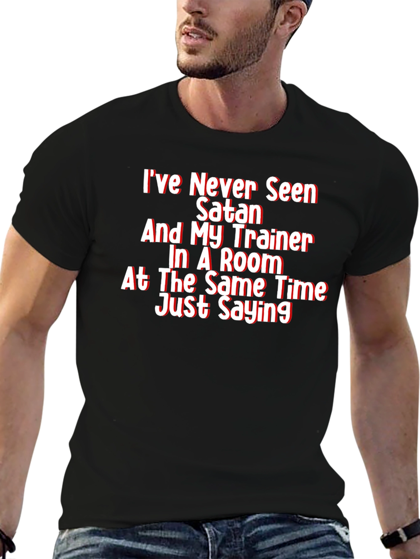 Satan Trainer Funny Graphic T-Shirt