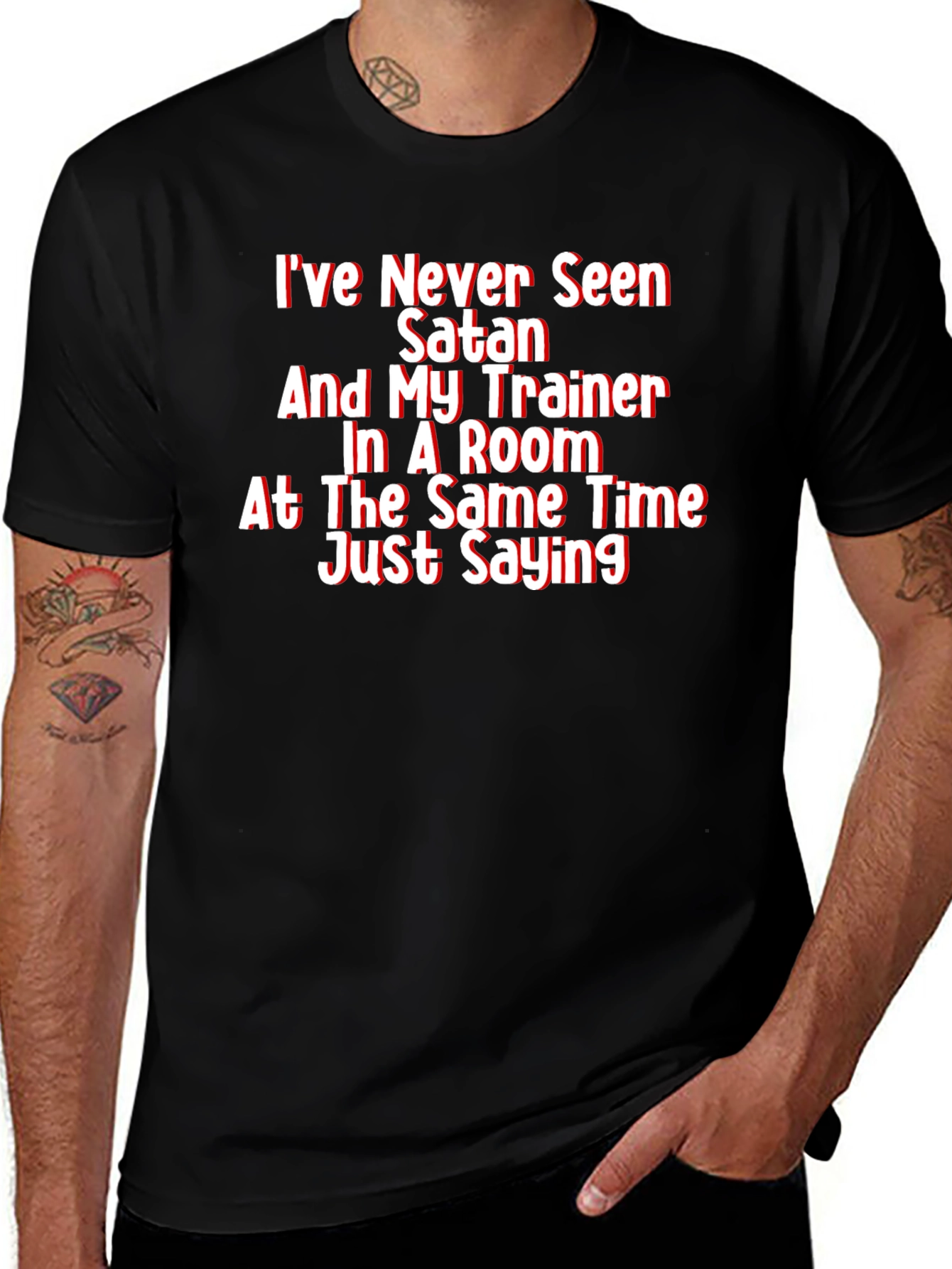 Satan Trainer Funny Graphic T-Shirt
