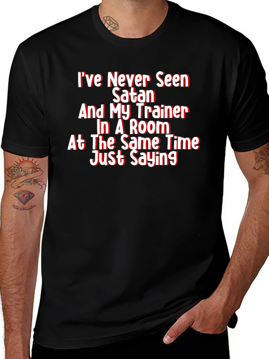 Satan Trainer Funny Graphic T-Shirt