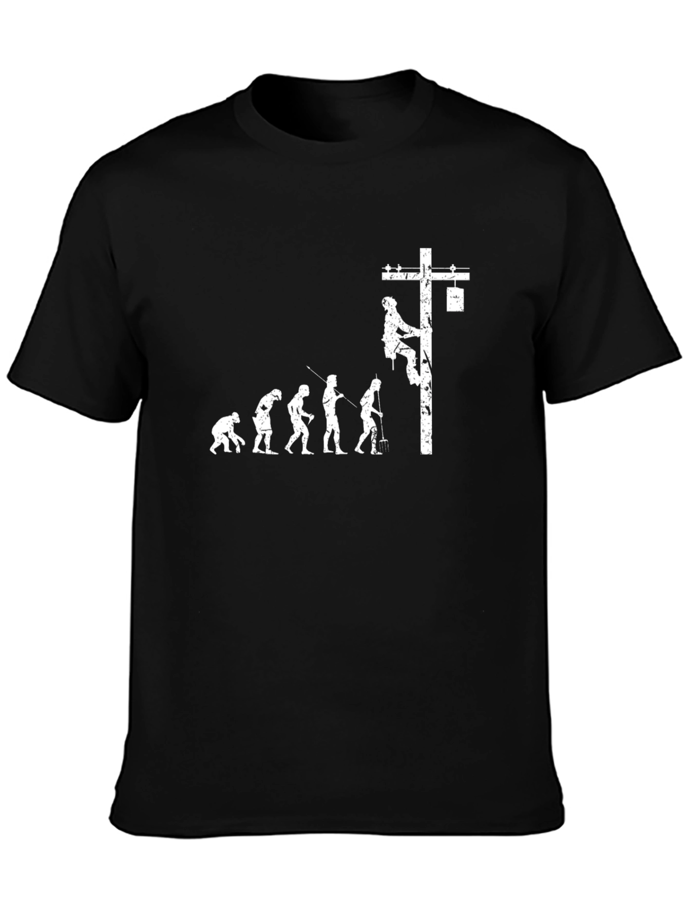 Electric Lineman Evolution Graphic T-Shirt
