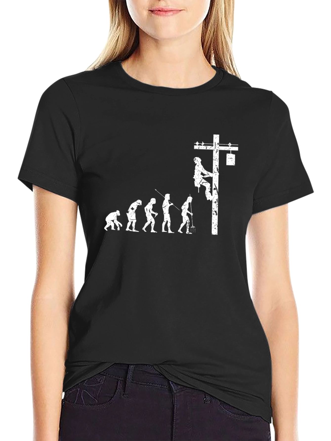 Electric Lineman Evolution Graphic T-Shirt