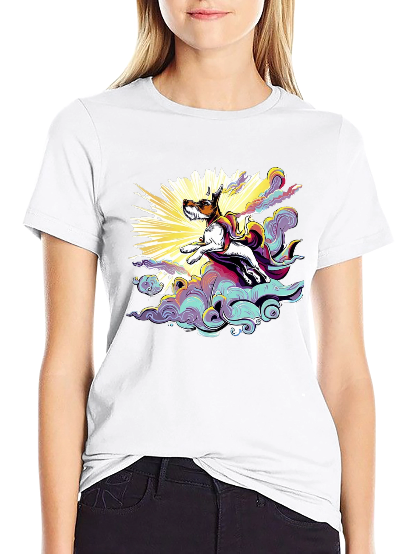 Dog Superhero T-Shirt - Black Cotton Tee