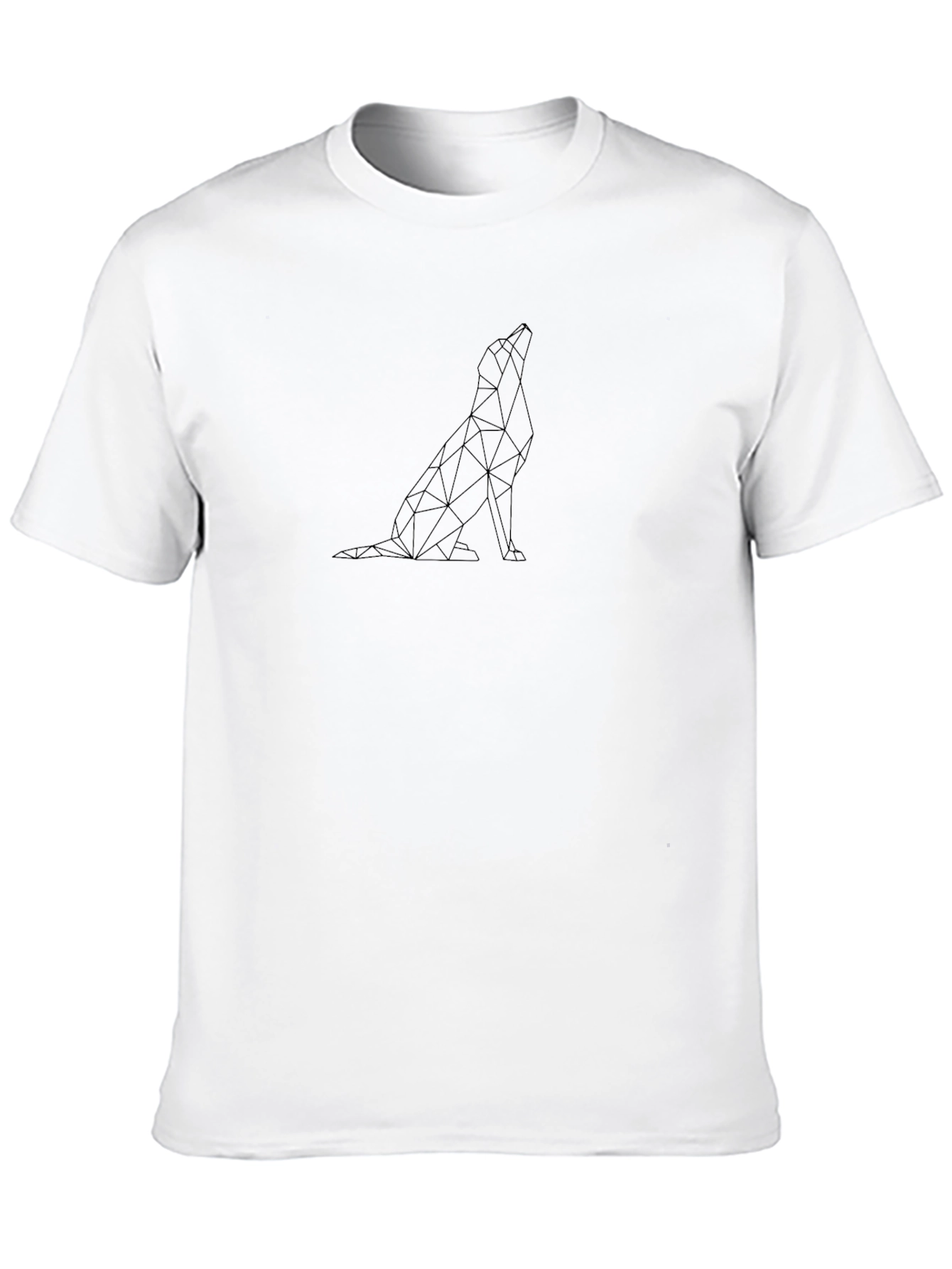 Geometric Dog Graphic Tee - Modern Mens T-Shirt