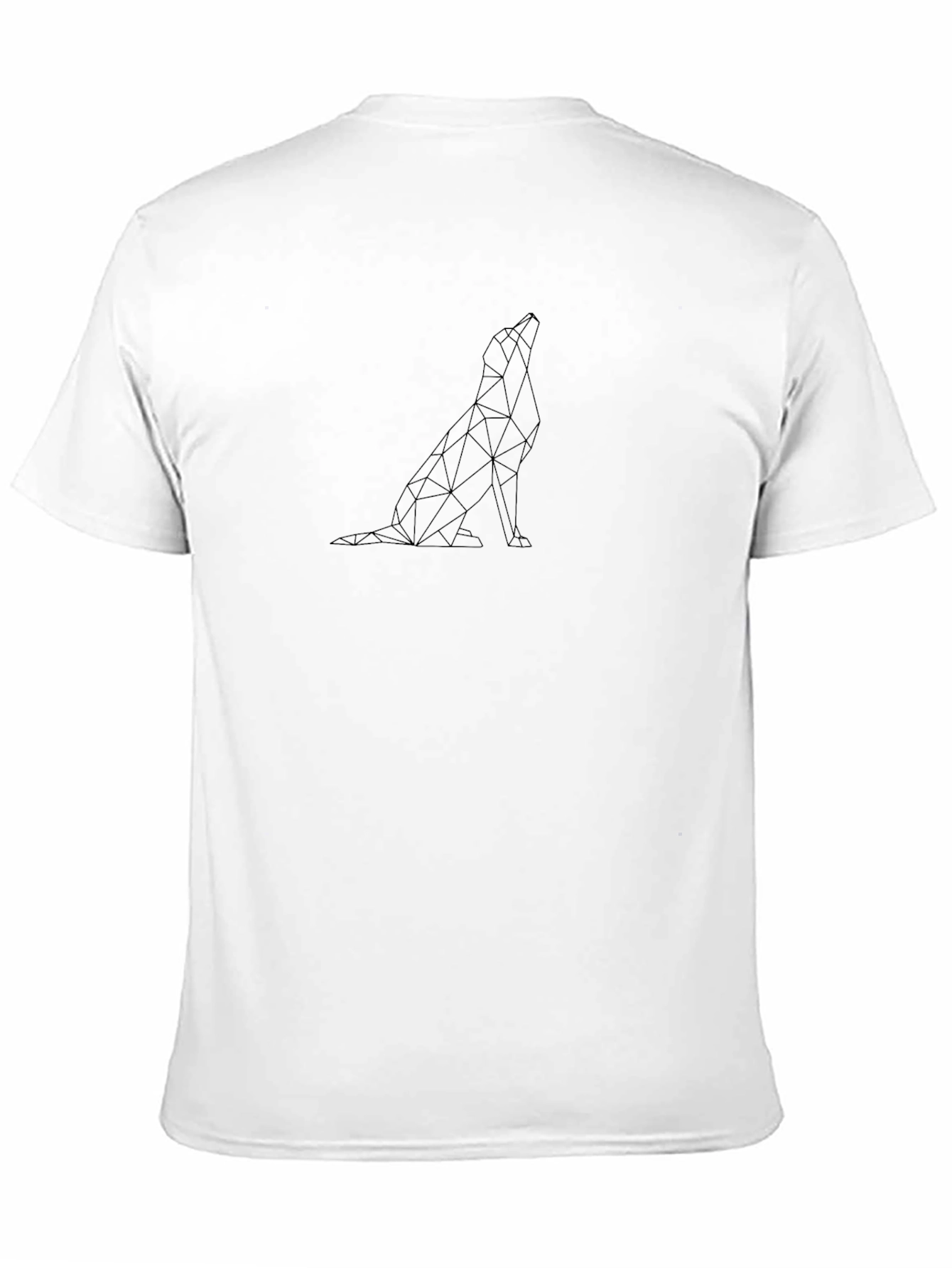 Geometric Dog Graphic Tee - Modern Mens T-Shirt