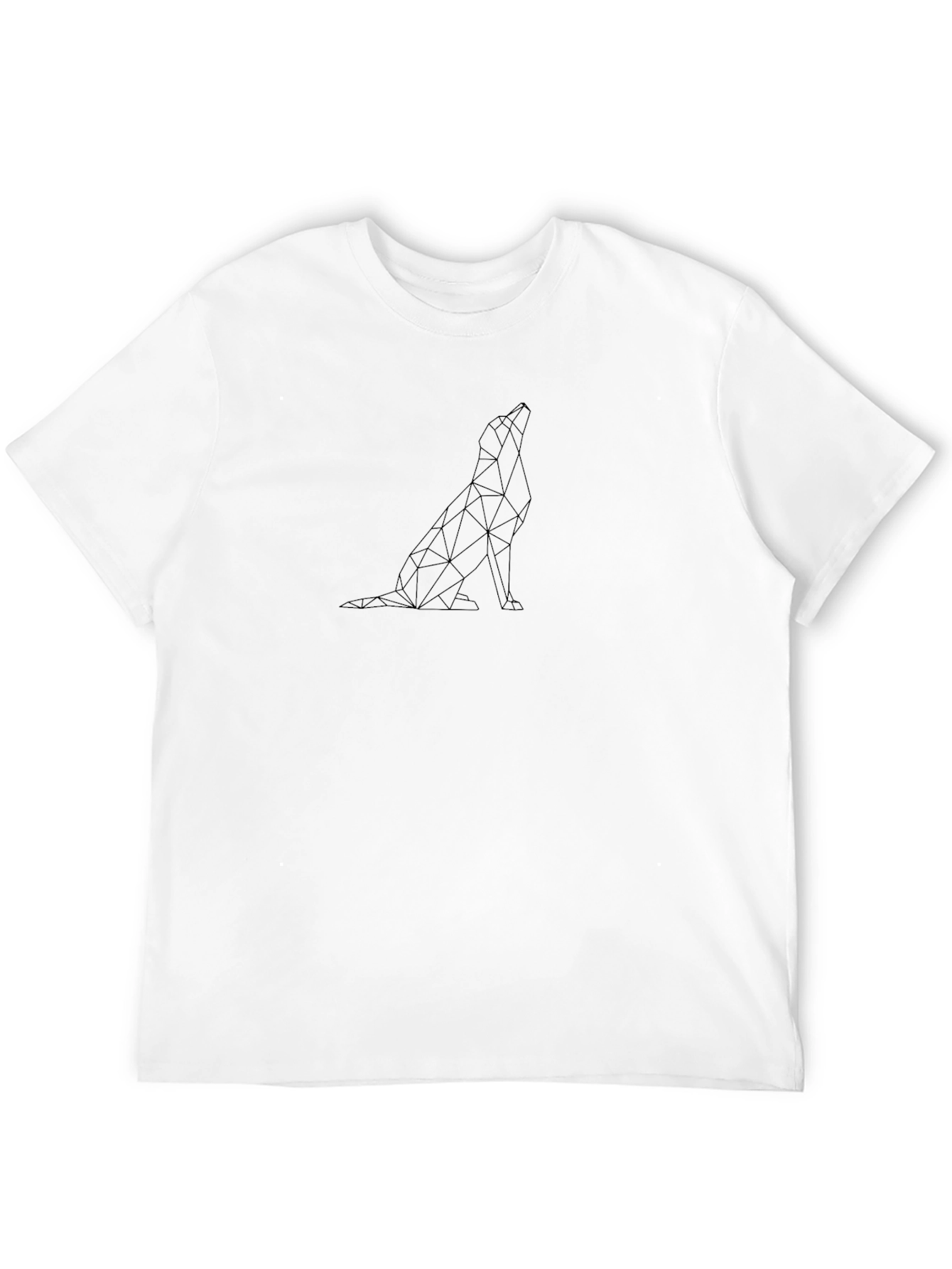 Geometric Dog Graphic Tee - Modern Mens T-Shirt