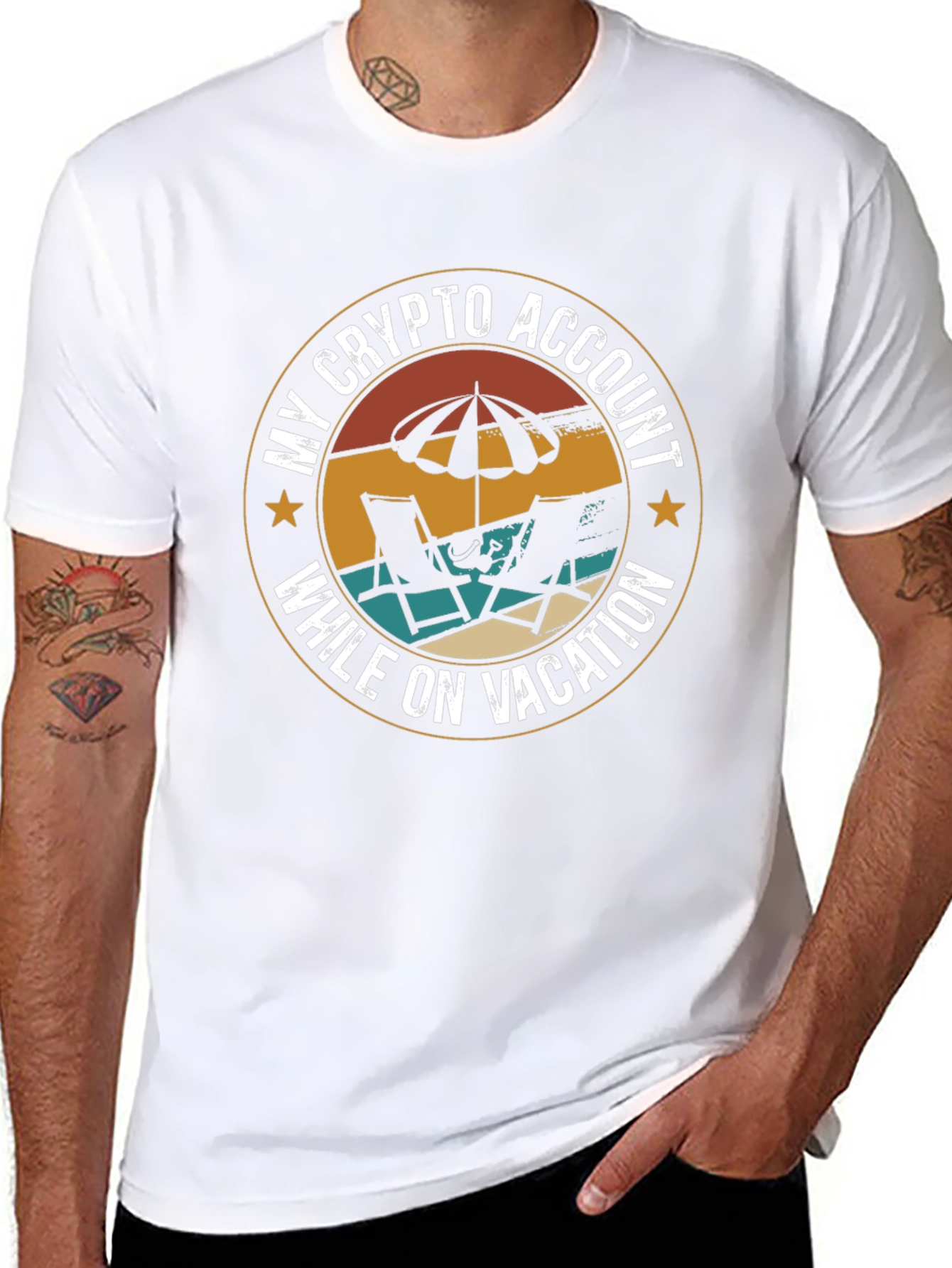 Crypto Vacation T-Shirt - Relax & Earn!