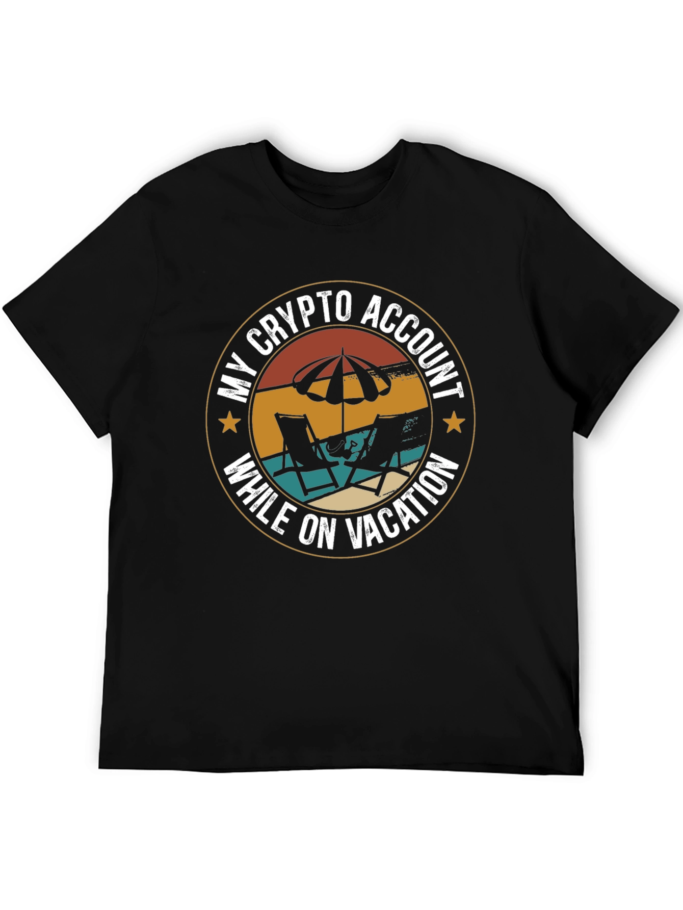 Crypto Vacation T-Shirt - Relax & Earn!