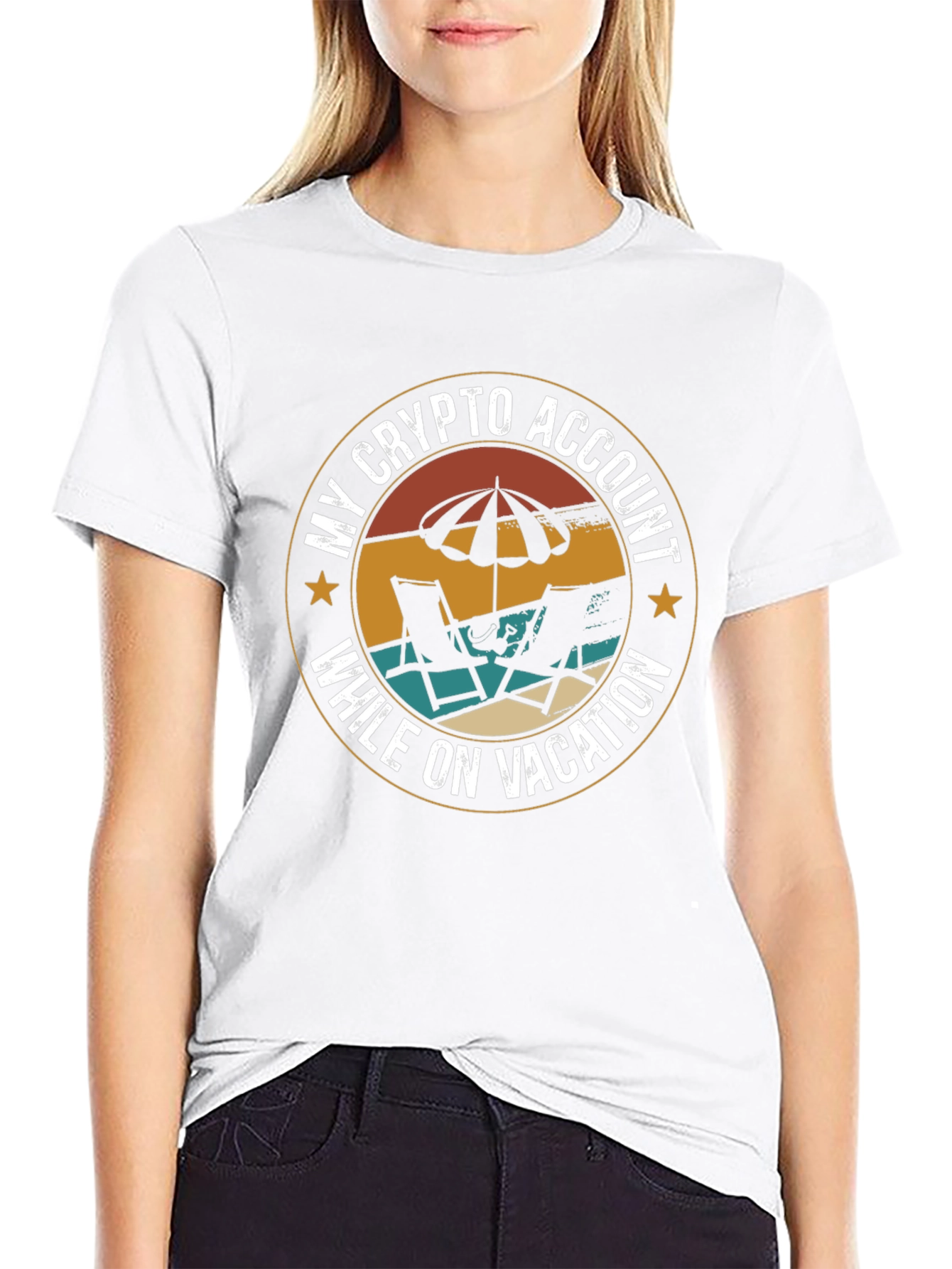 Crypto Vacation T-Shirt - Relax & Earn!