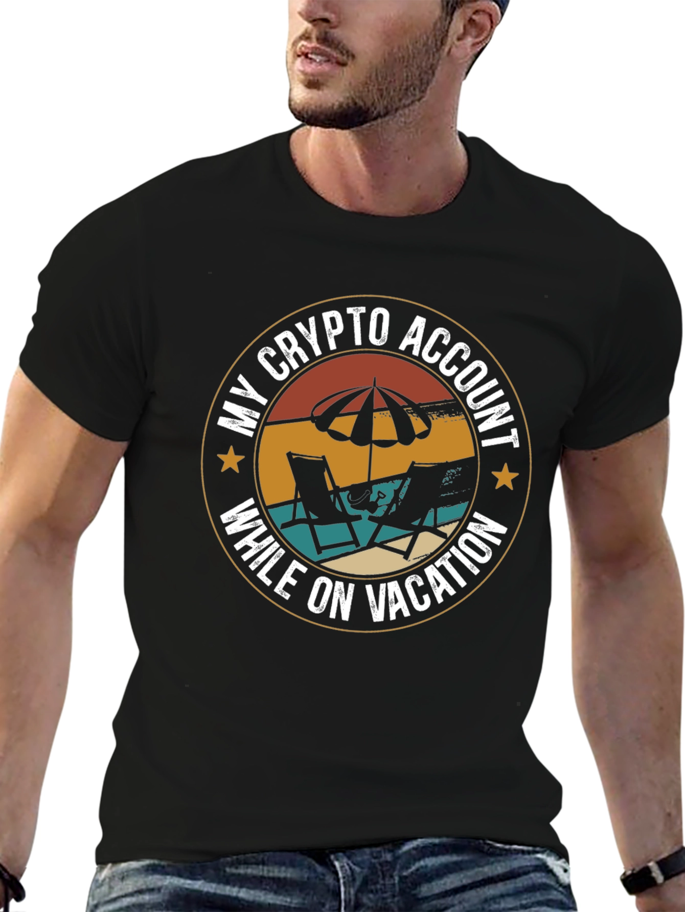 Crypto Vacation T-Shirt - Relax & Earn!