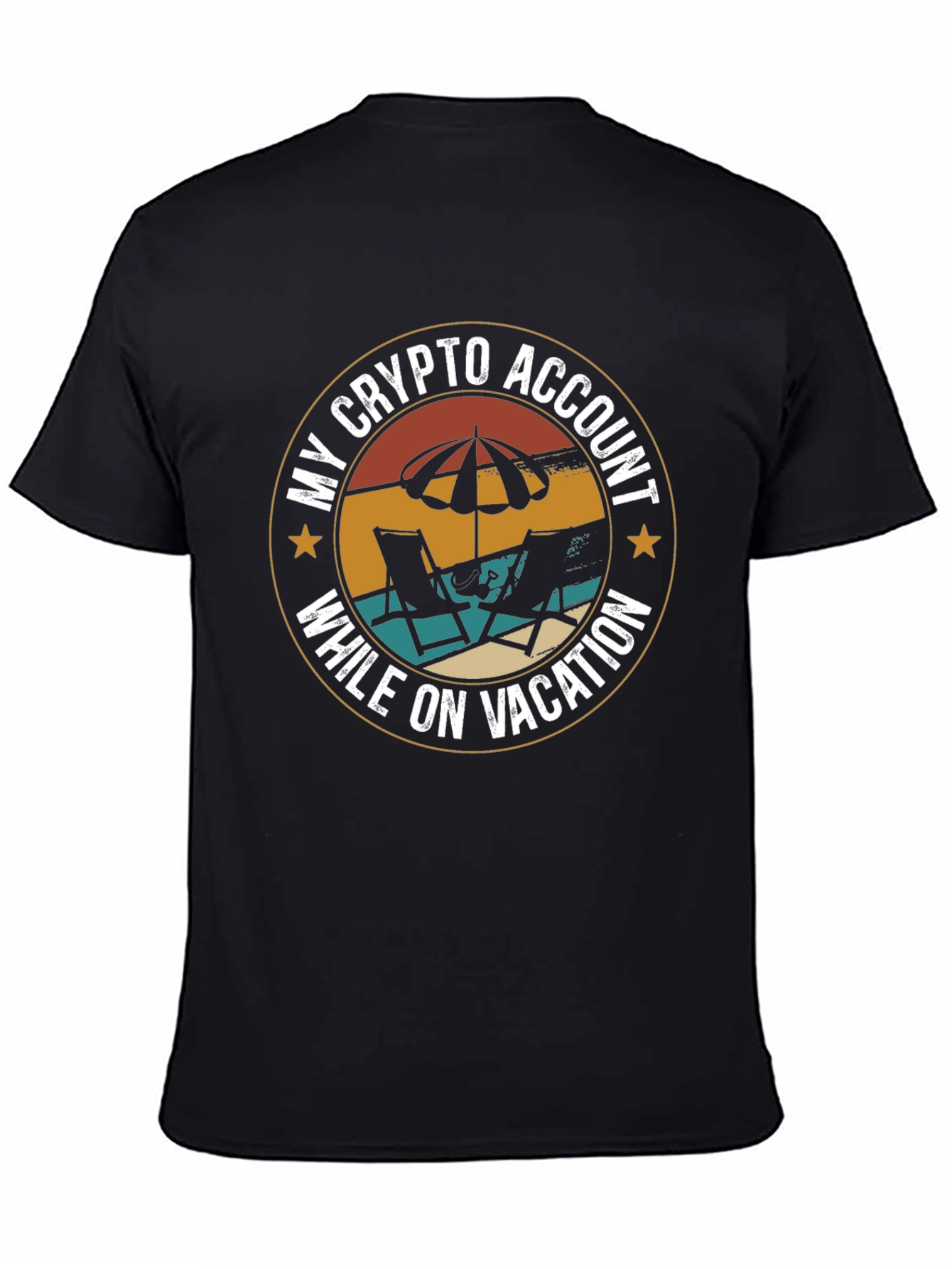 Crypto Vacation T-Shirt - Relax & Earn!