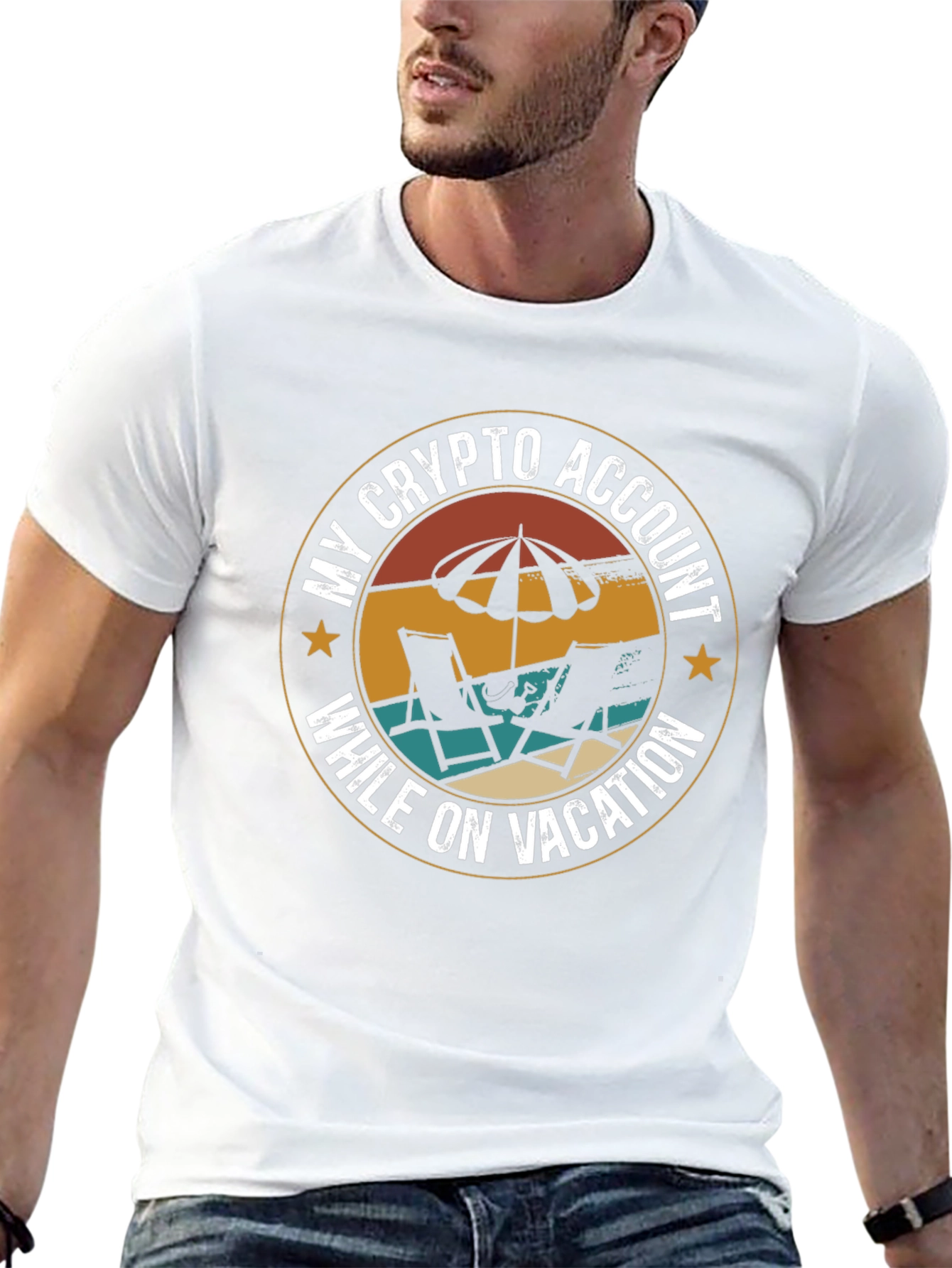 Crypto Vacation T-Shirt - Relax & Earn!