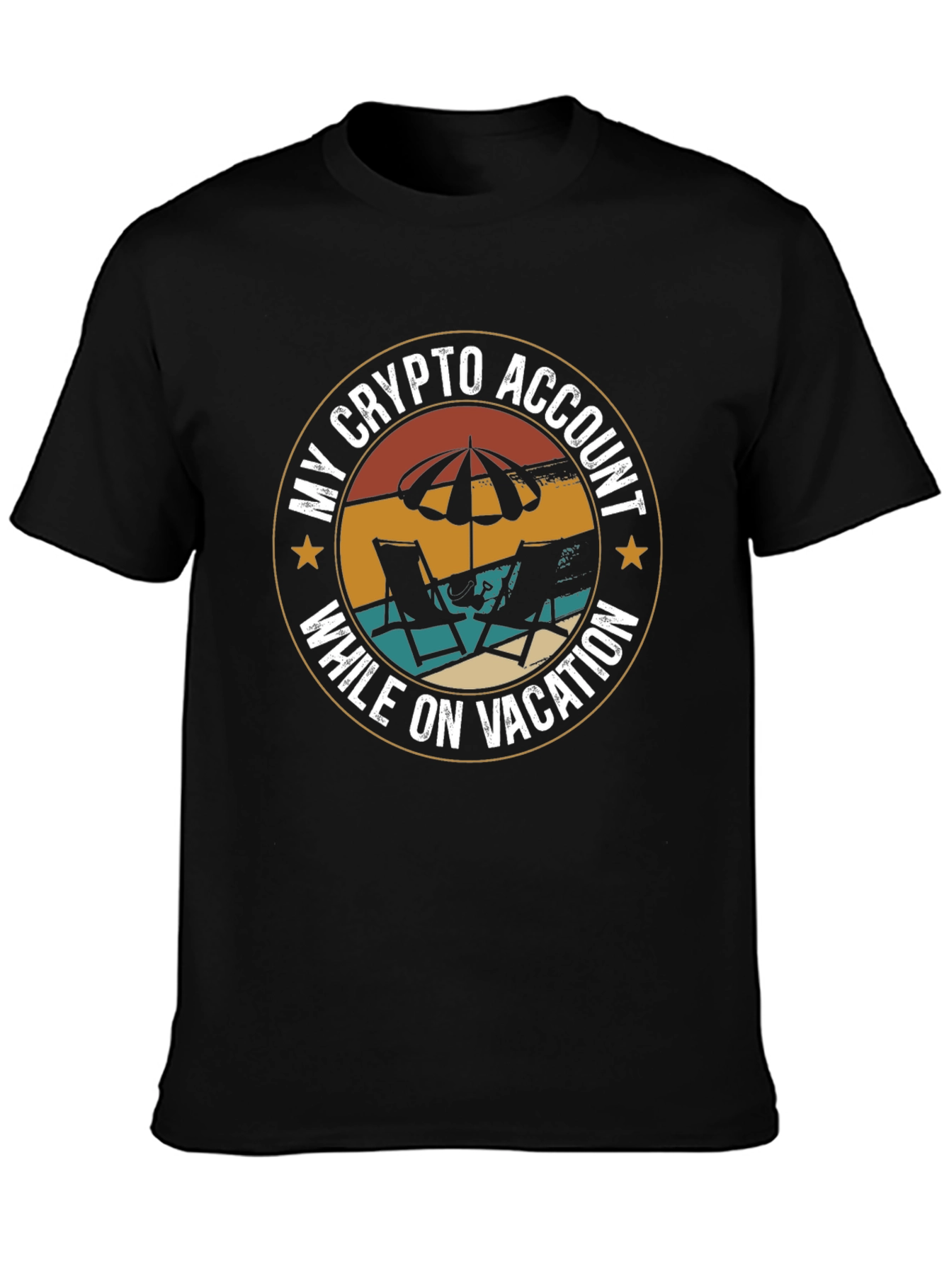 Crypto Vacation T-Shirt - Relax & Earn!