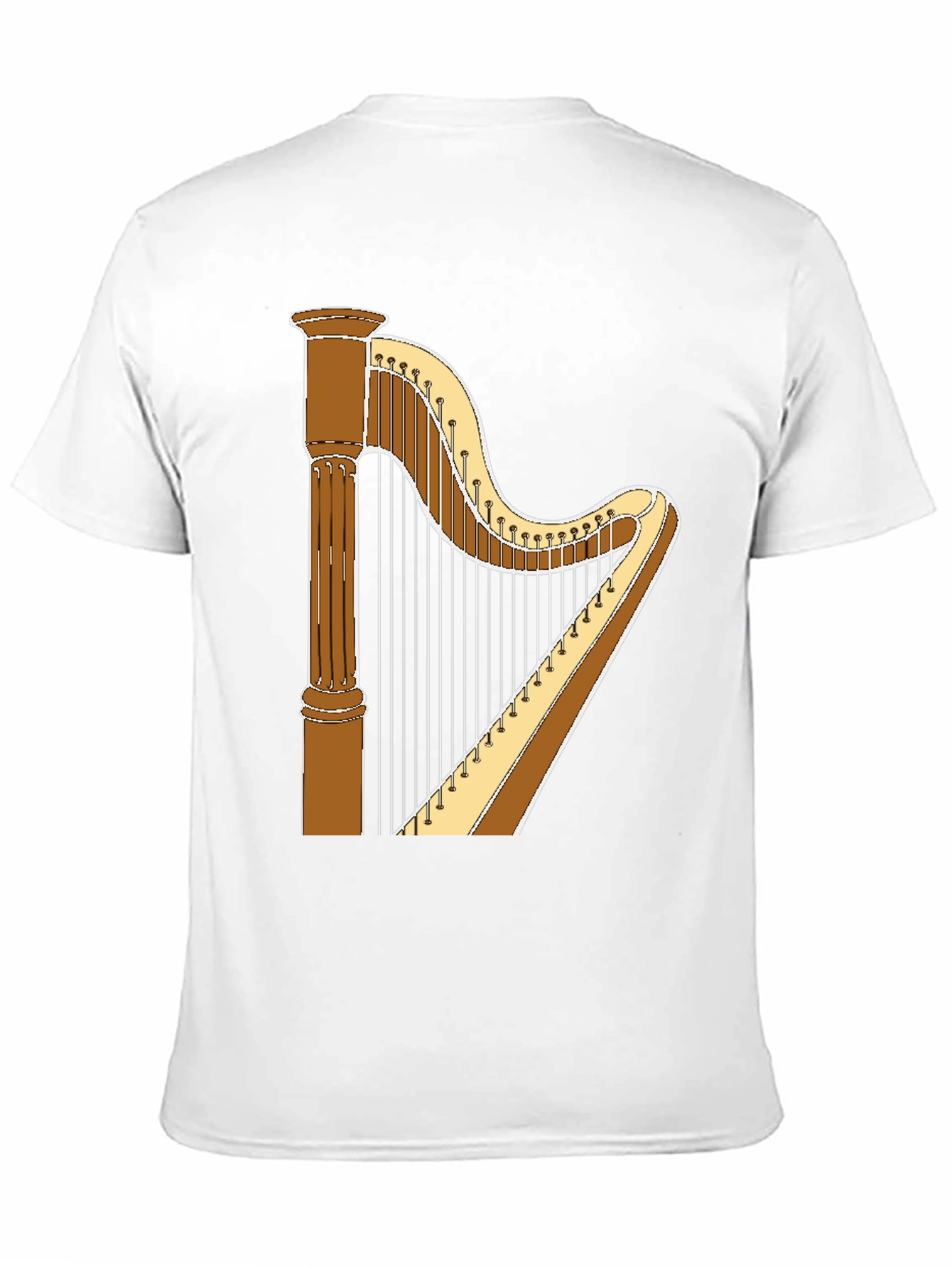 Harp Graphic T-Shirt - Musical Instrument Tee