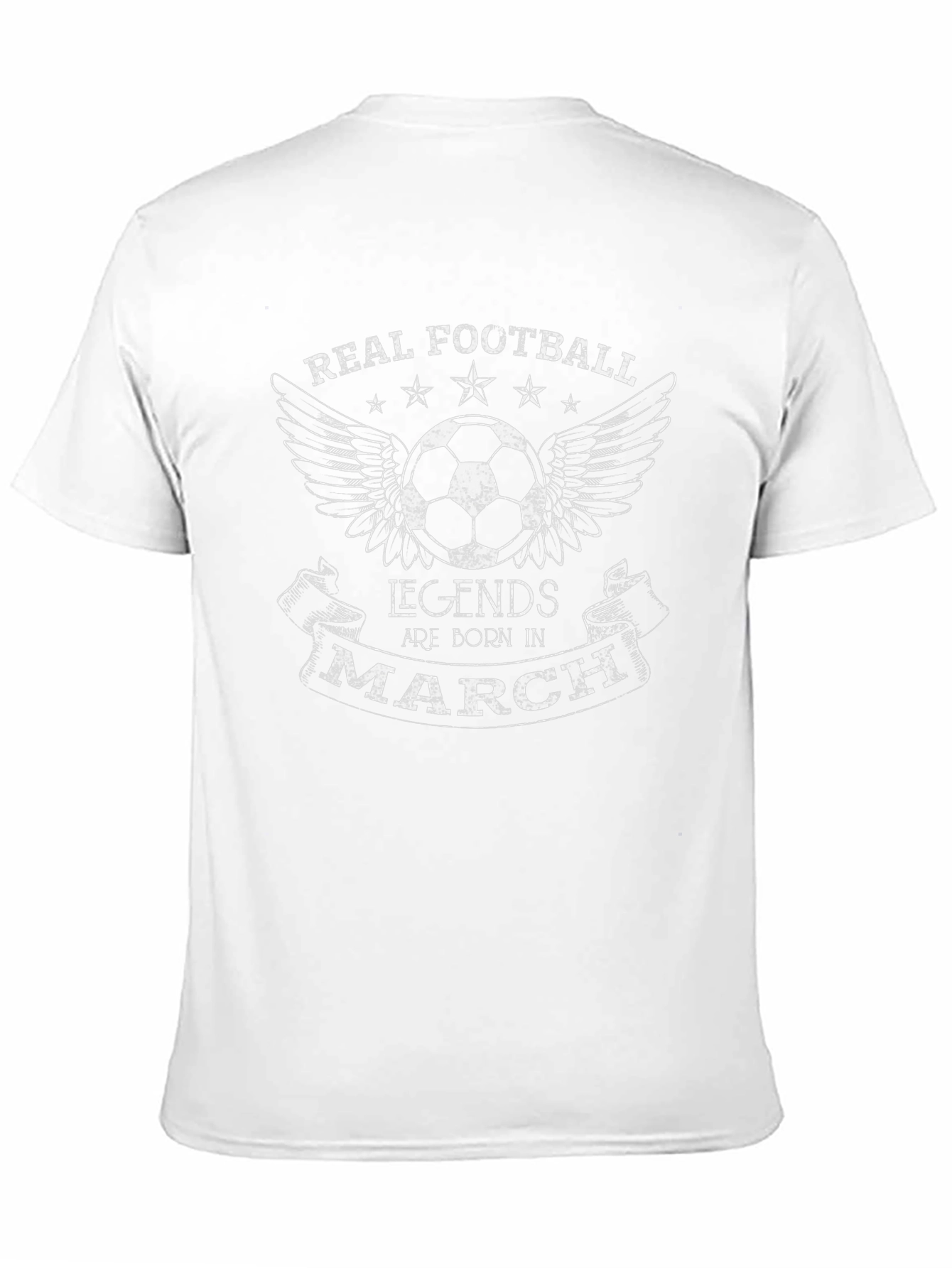 Real Football Legends Born in March Graphic T-Shirt
