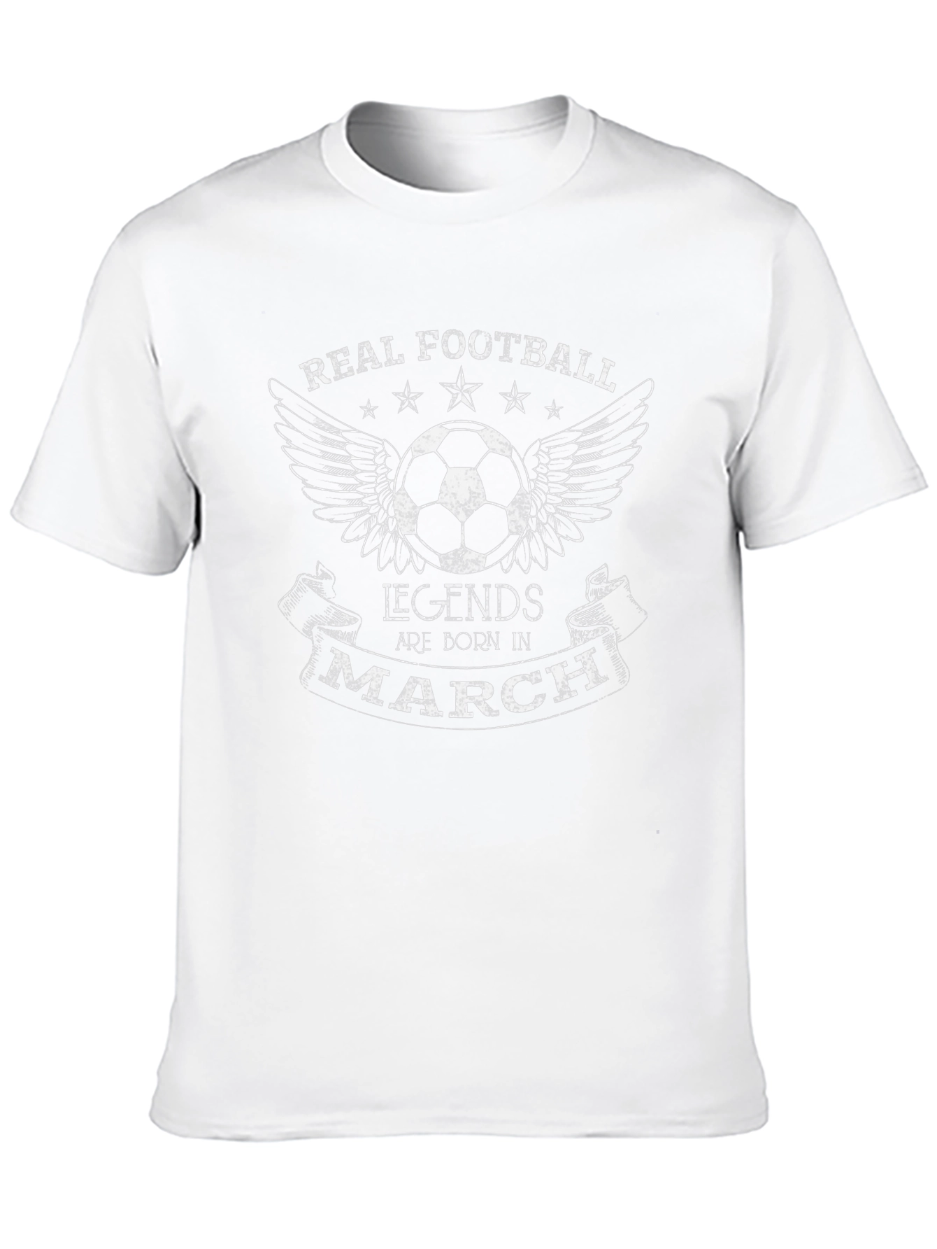 Real Football Legends Born in March Graphic T-Shirt