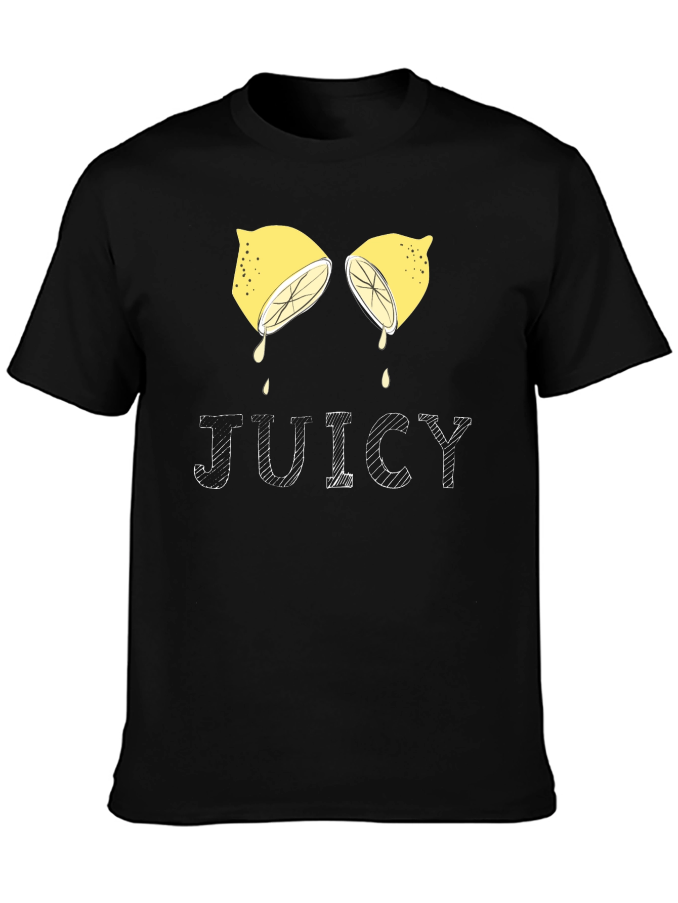 Juicy Lemon Graphic Tee - Unisex Black T-Shirt