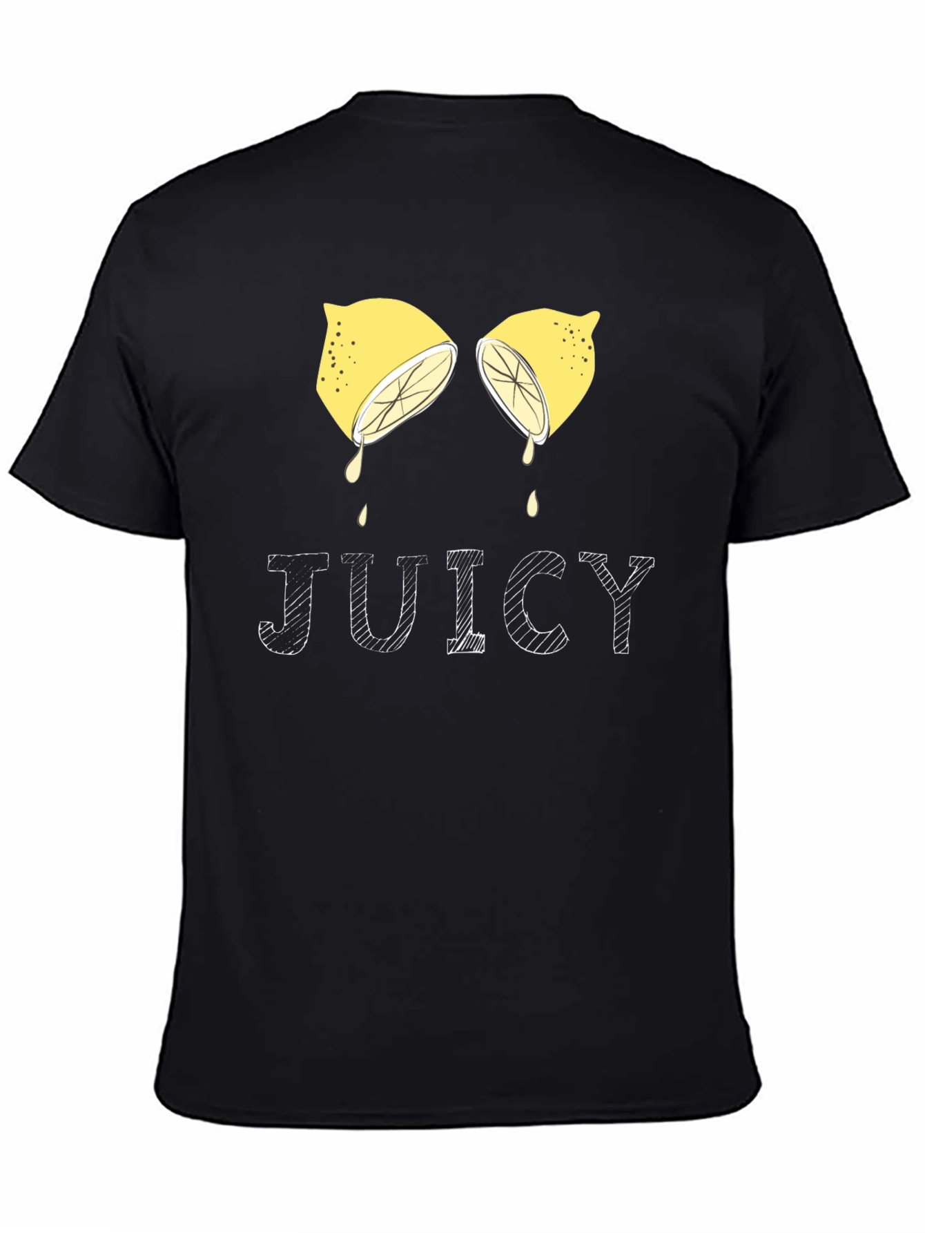 Juicy Lemon Graphic Tee - Unisex Black T-Shirt