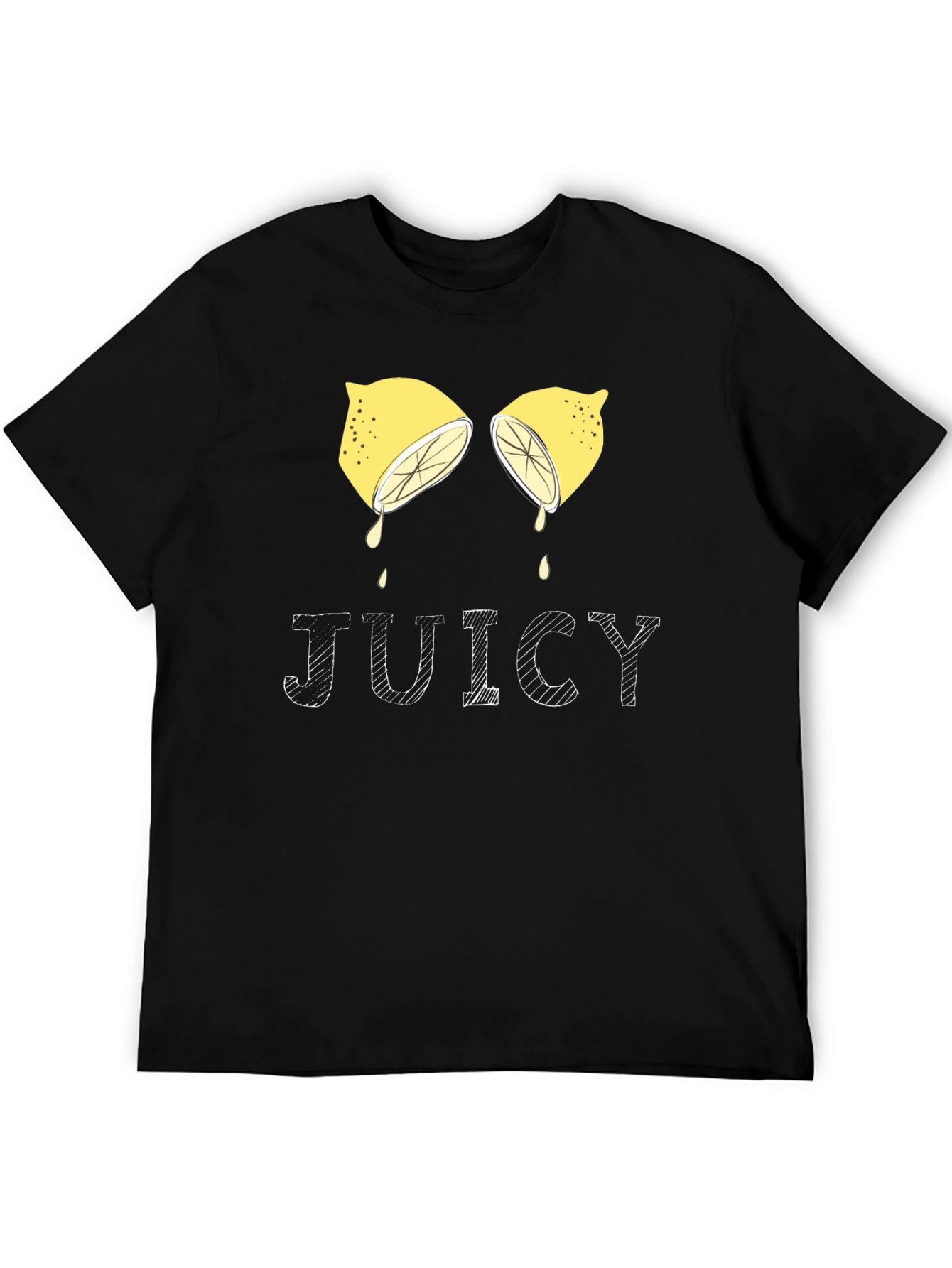 Juicy Lemon Graphic Tee - Unisex Black T-Shirt