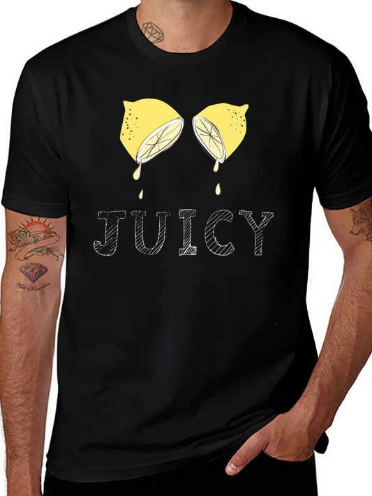 Juicy Lemon Graphic Tee - Unisex Black T-Shirt