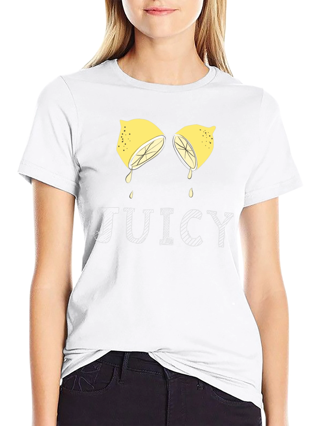 Juicy Lemon Graphic Tee - Unisex Black T-Shirt
