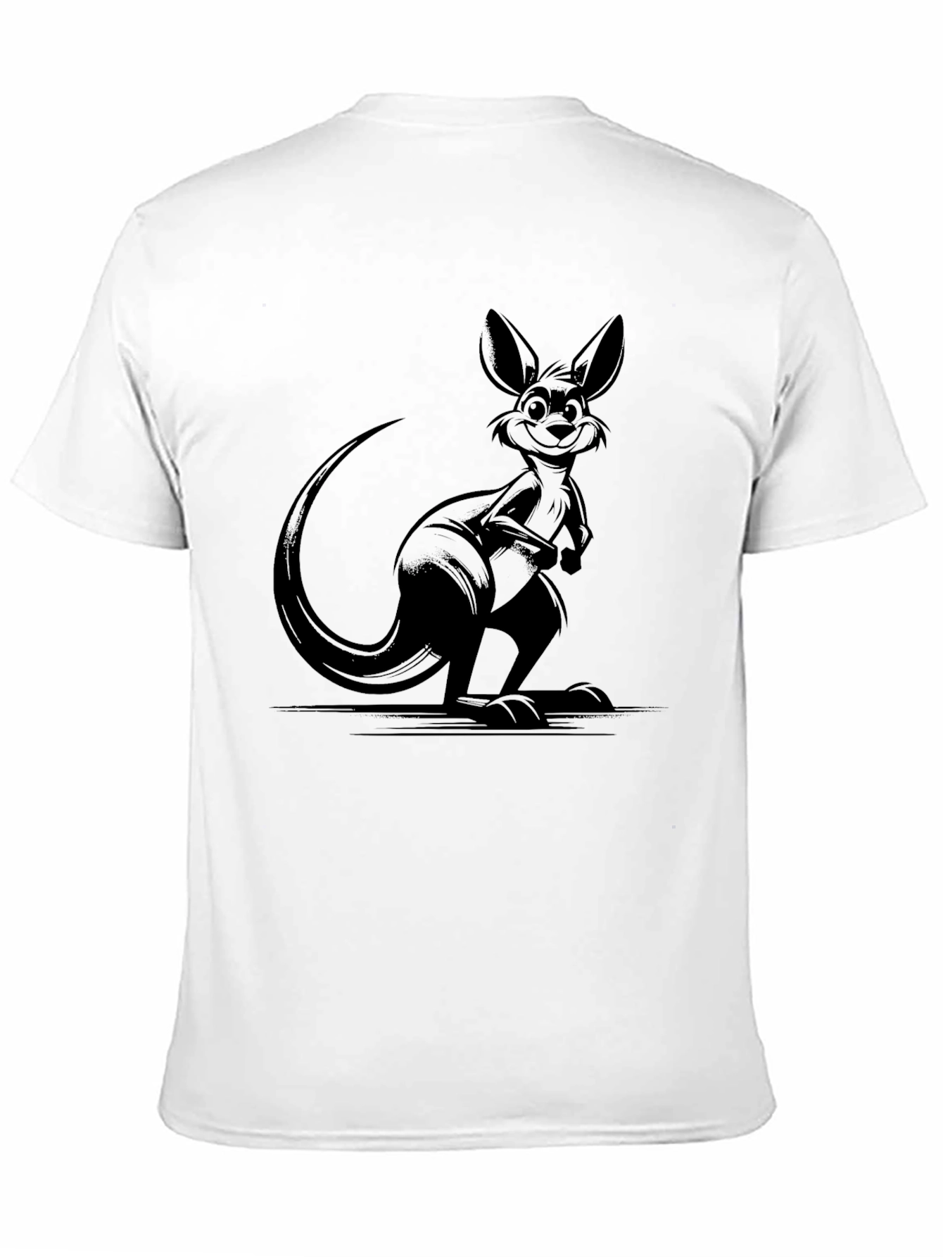 Mens Black Kangaroo Graphic Tee