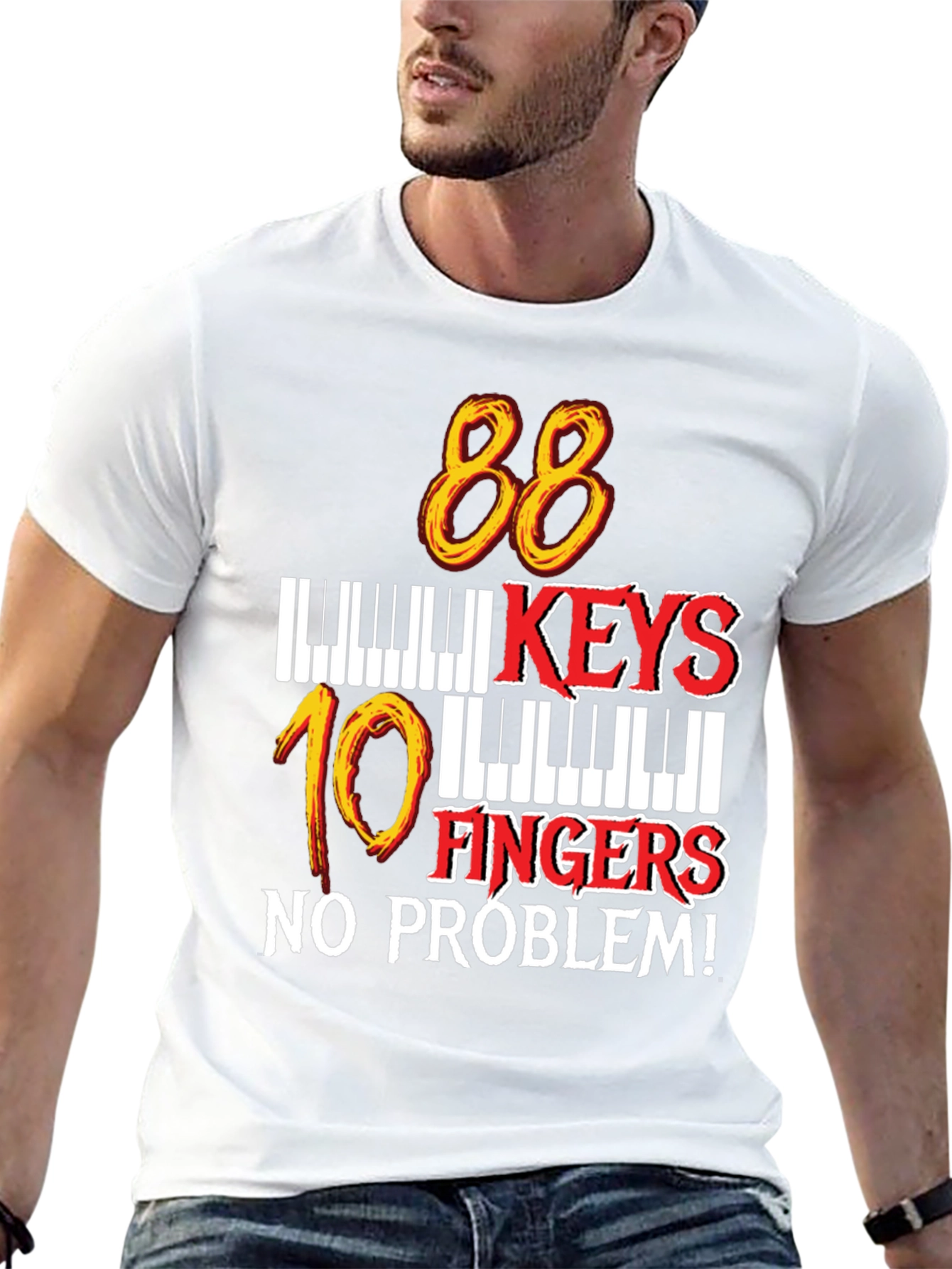 88 Keys 10 Fingers No Problem! Graphic Tee