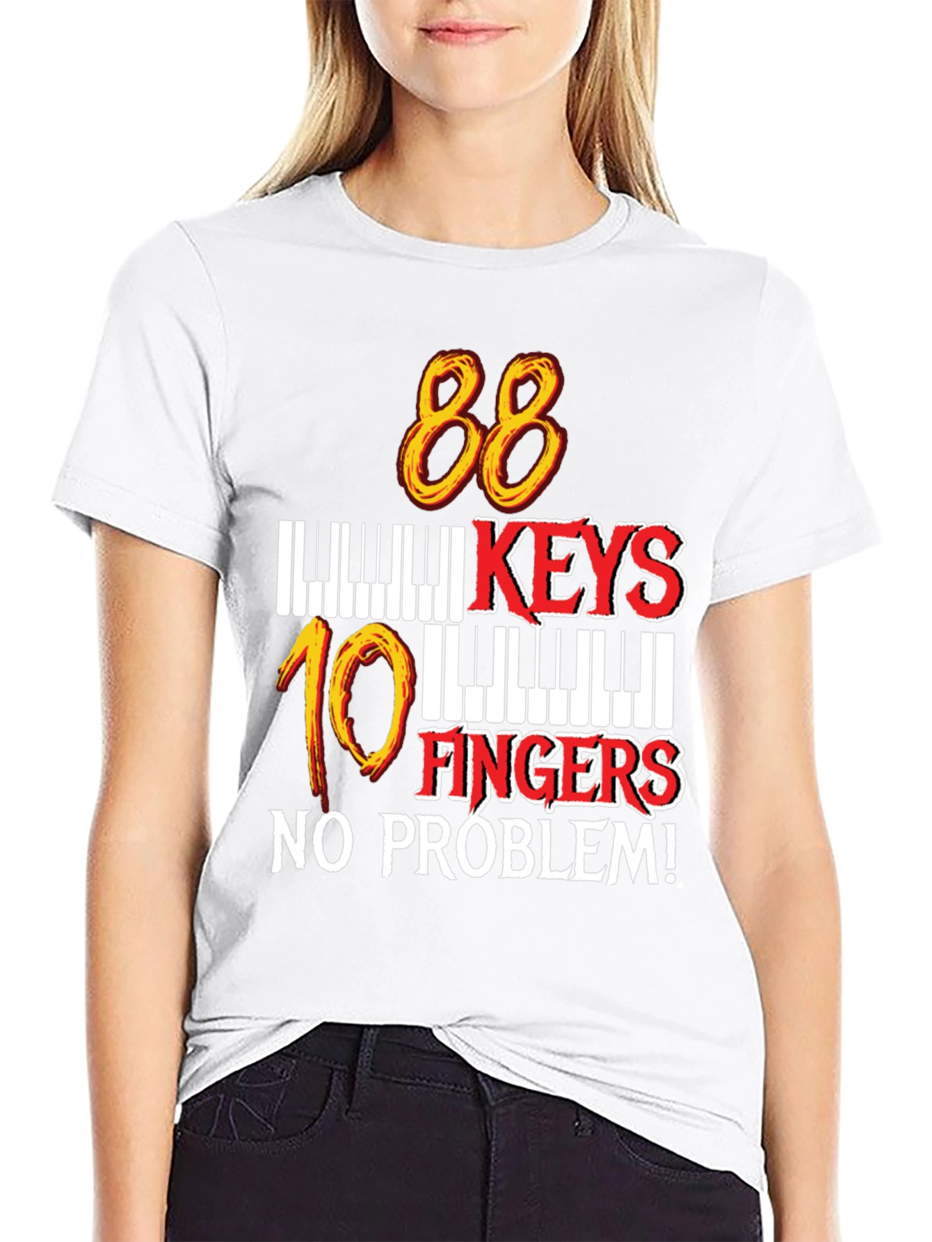 88 Keys 10 Fingers No Problem! Graphic Tee