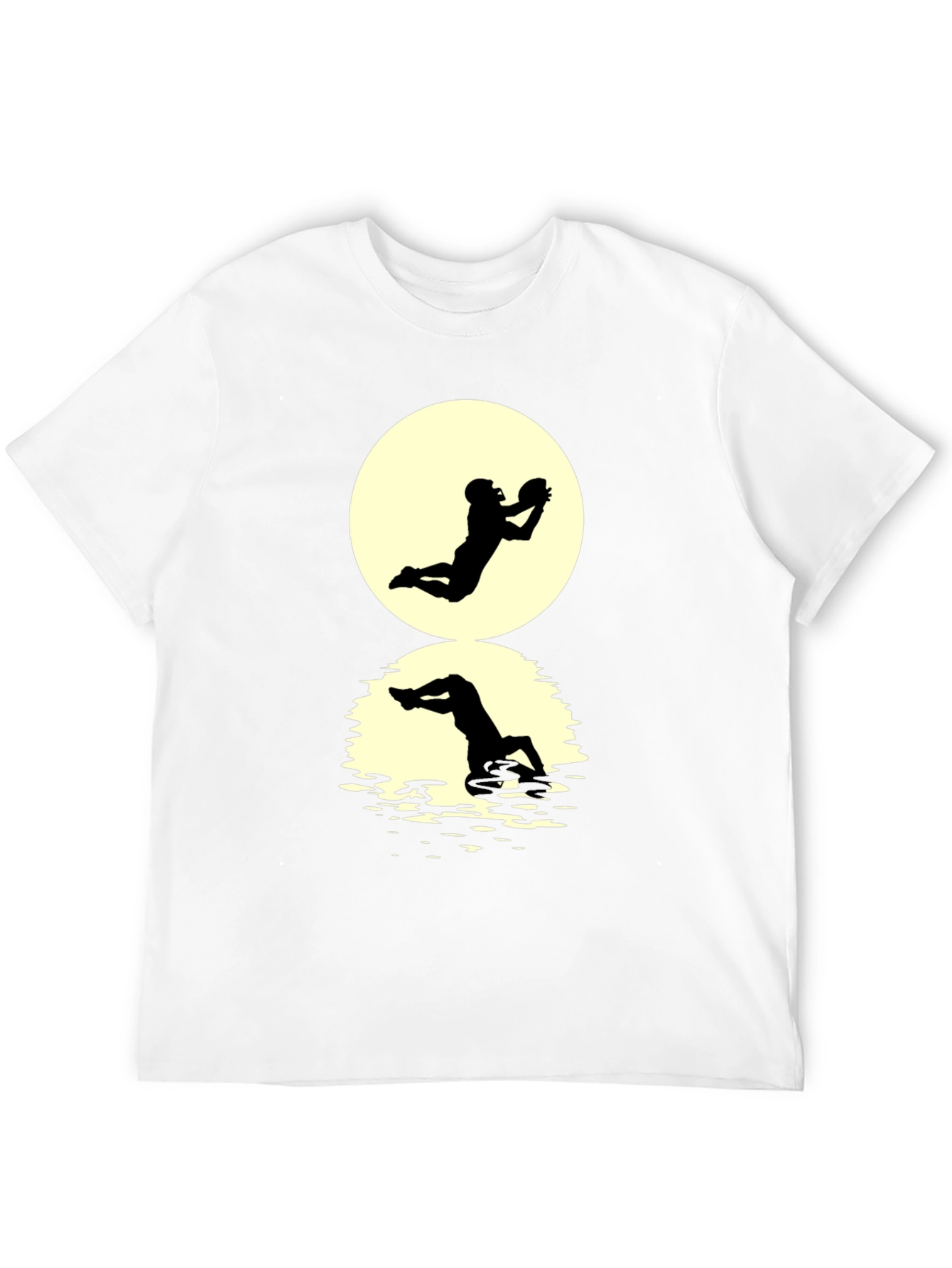 Football Silhouette Graphic Tee - Black