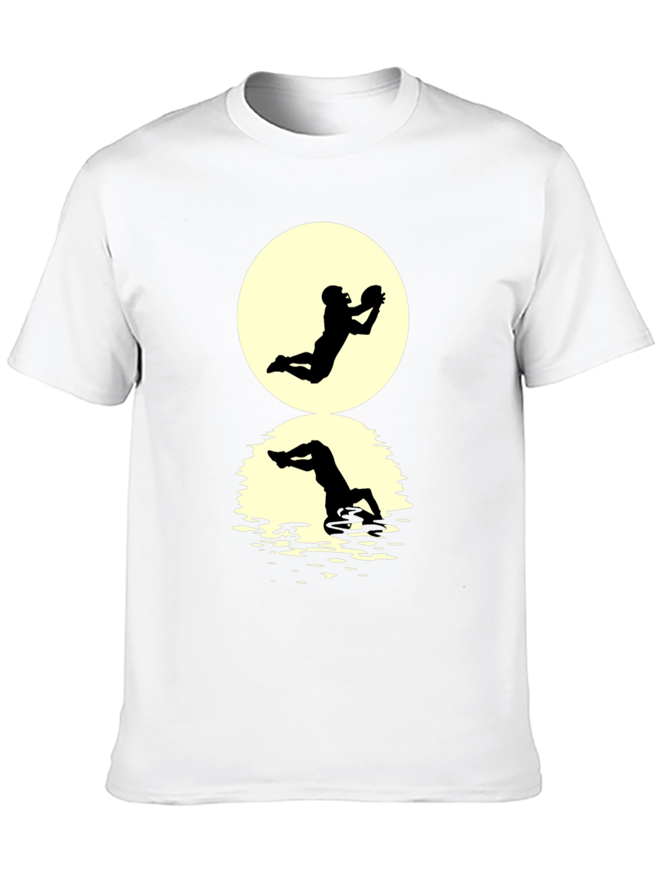 Football Silhouette Graphic Tee - Black