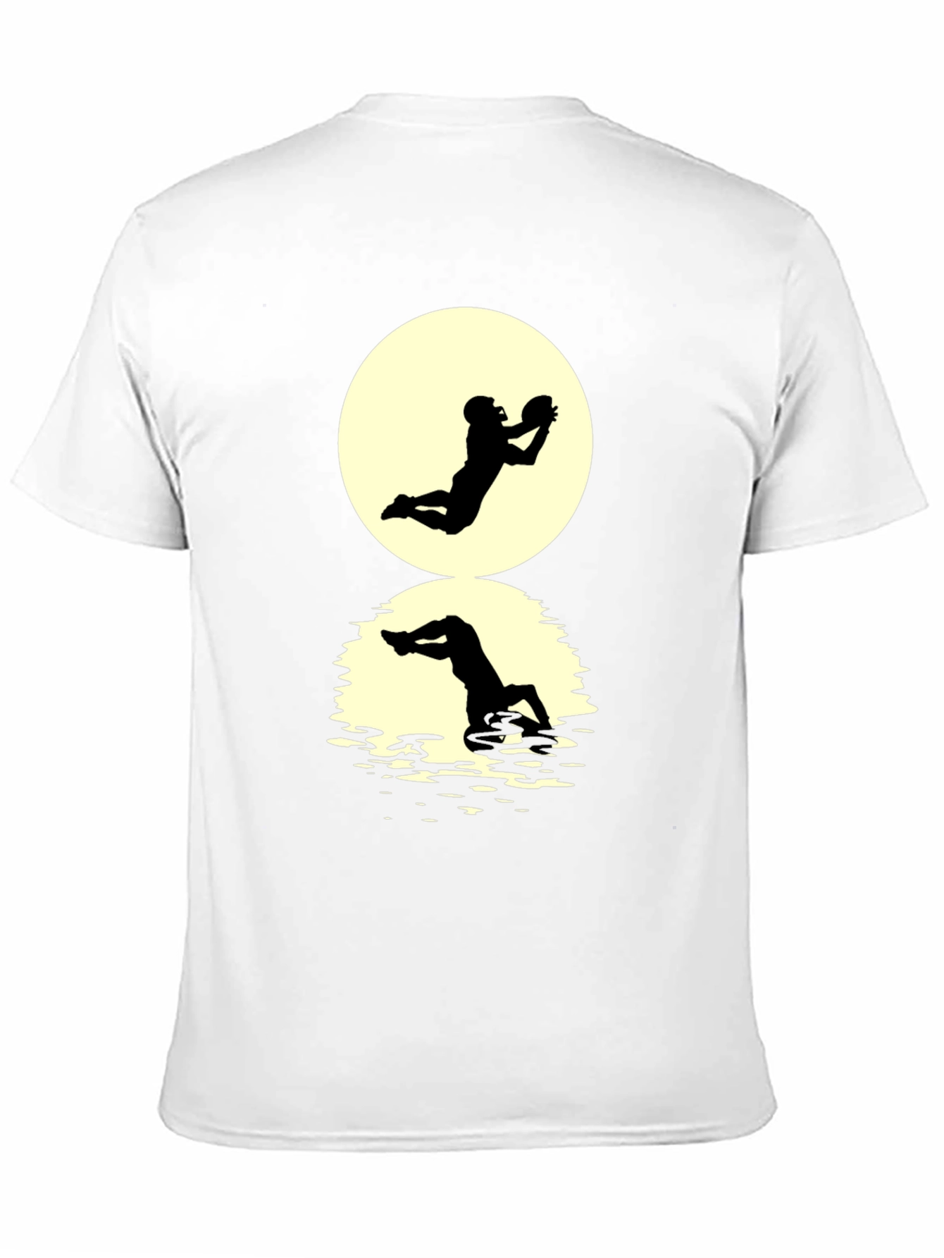Football Silhouette Graphic Tee - Black