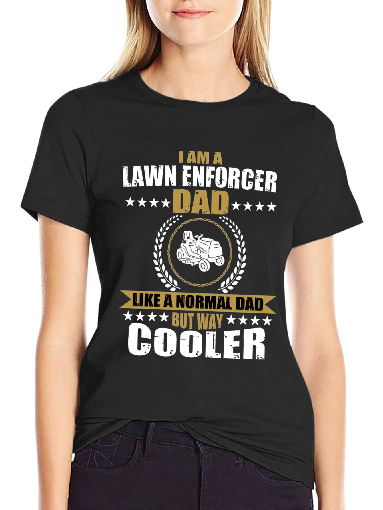 Lawn Enforcer Dad T-Shirt - Cool Dad Gift