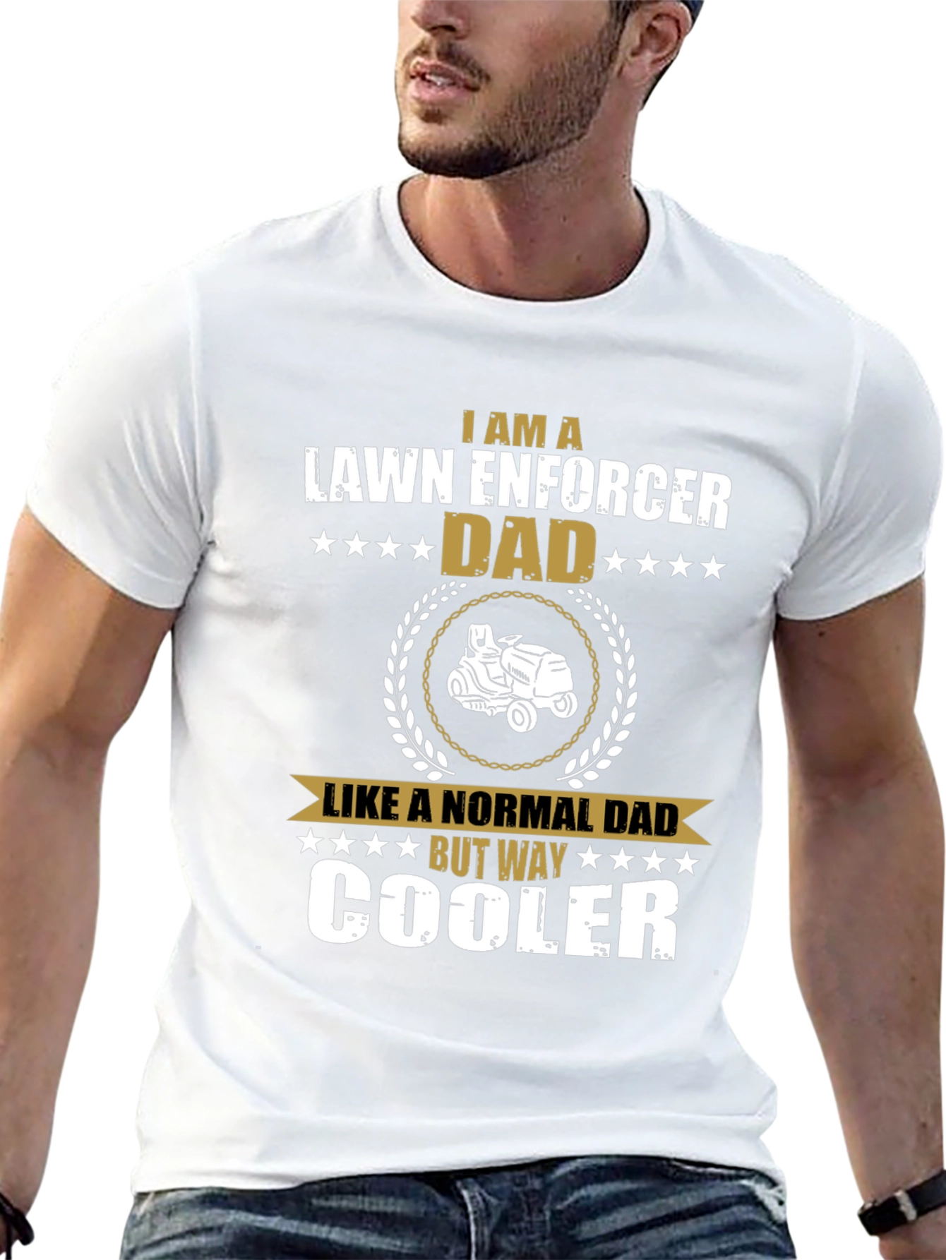 Lawn Enforcer Dad T-Shirt - Cool Dad Gift