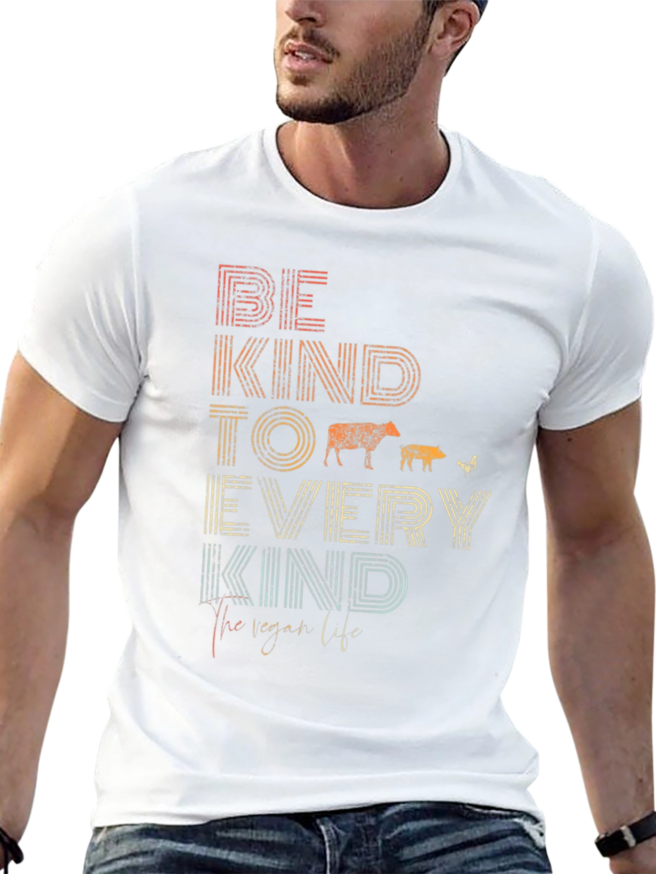 Be Kind Vegan Graphic Tee - Unisex Black T-Shirt