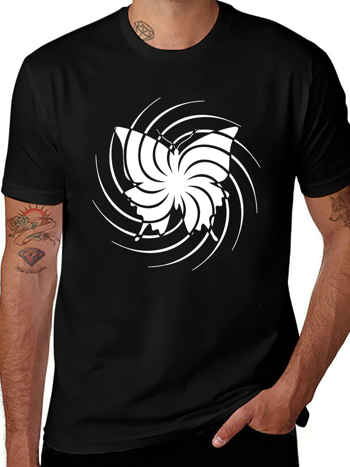 Butterfly Whirl T-Shirt - Stylish Graphic Tee