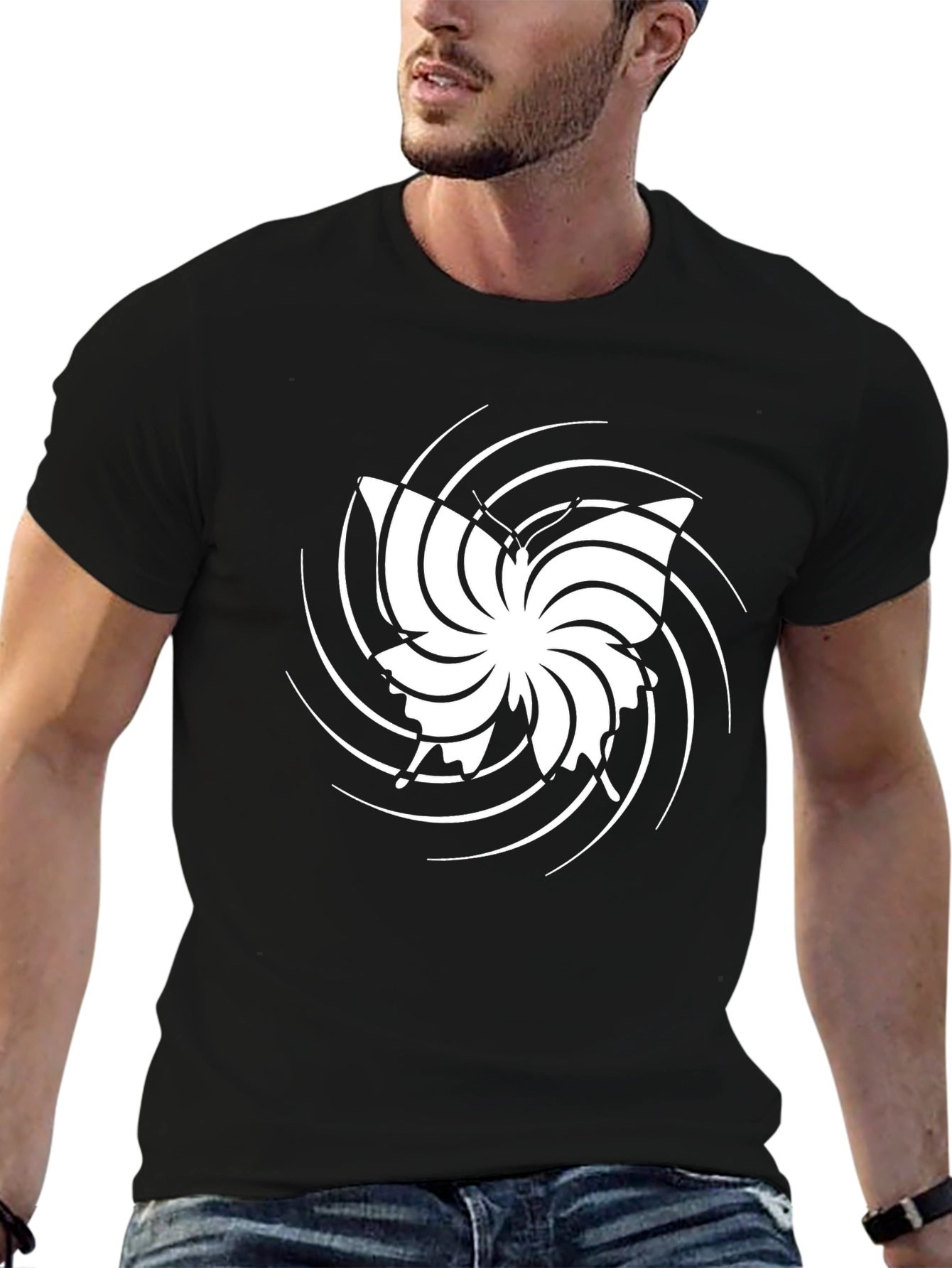 Butterfly Whirl T-Shirt - Stylish Graphic Tee