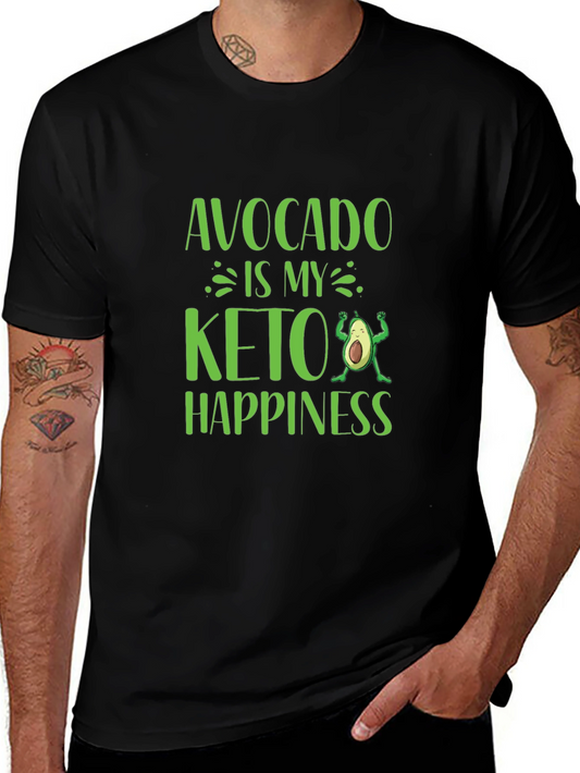 Avocado Keto Happiness Graphic T-Shirt