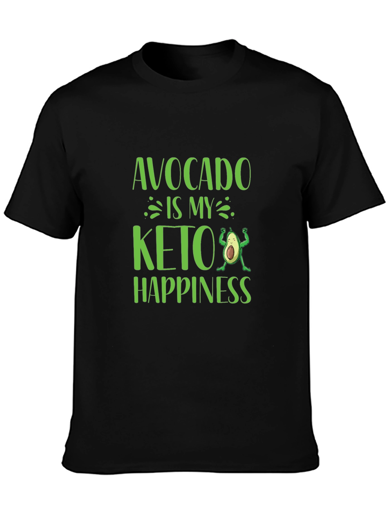 Avocado Keto Happiness Graphic T-Shirt