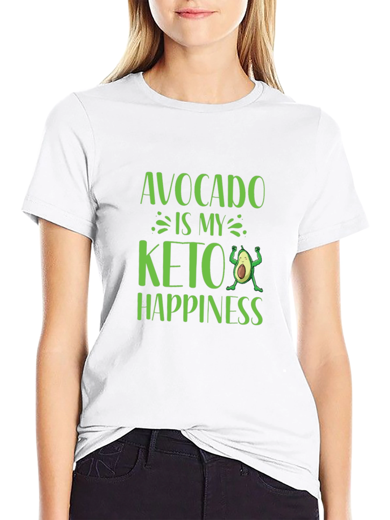 Avocado Keto Happiness Graphic T-Shirt