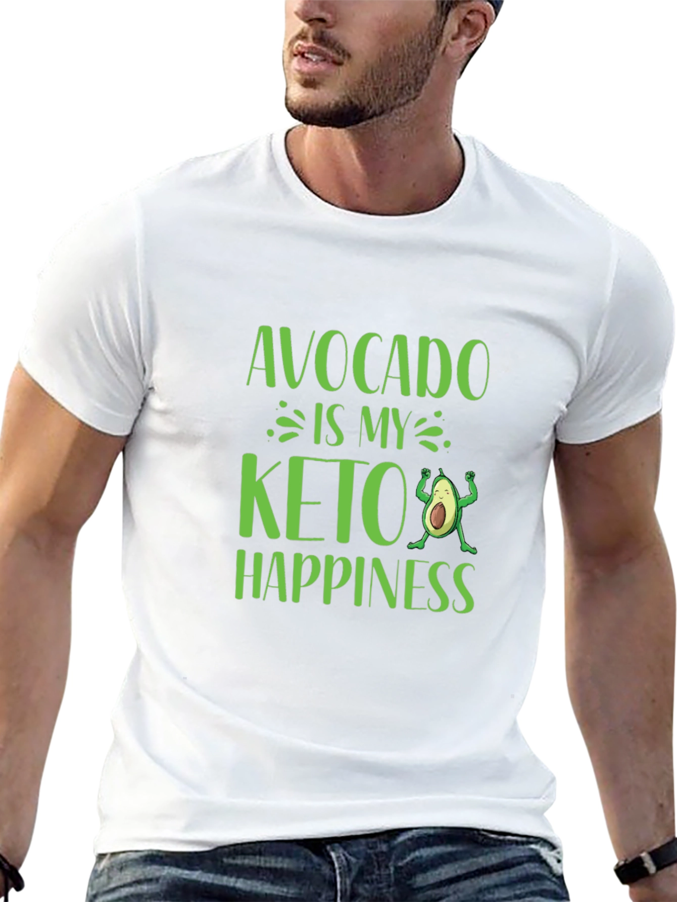 Avocado Keto Happiness Graphic T-Shirt