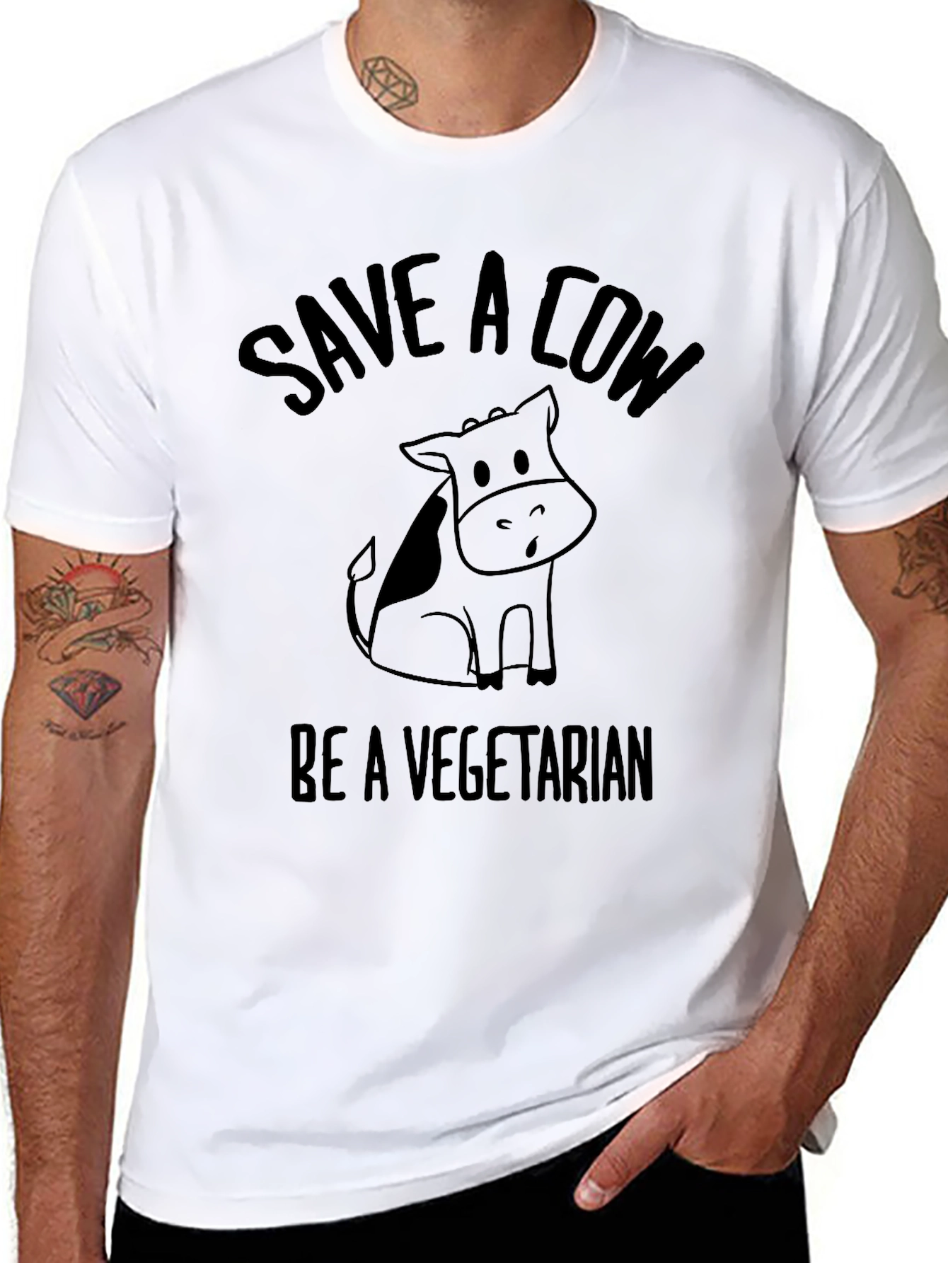 Save a Cow Be a Vegetarian T-Shirt
