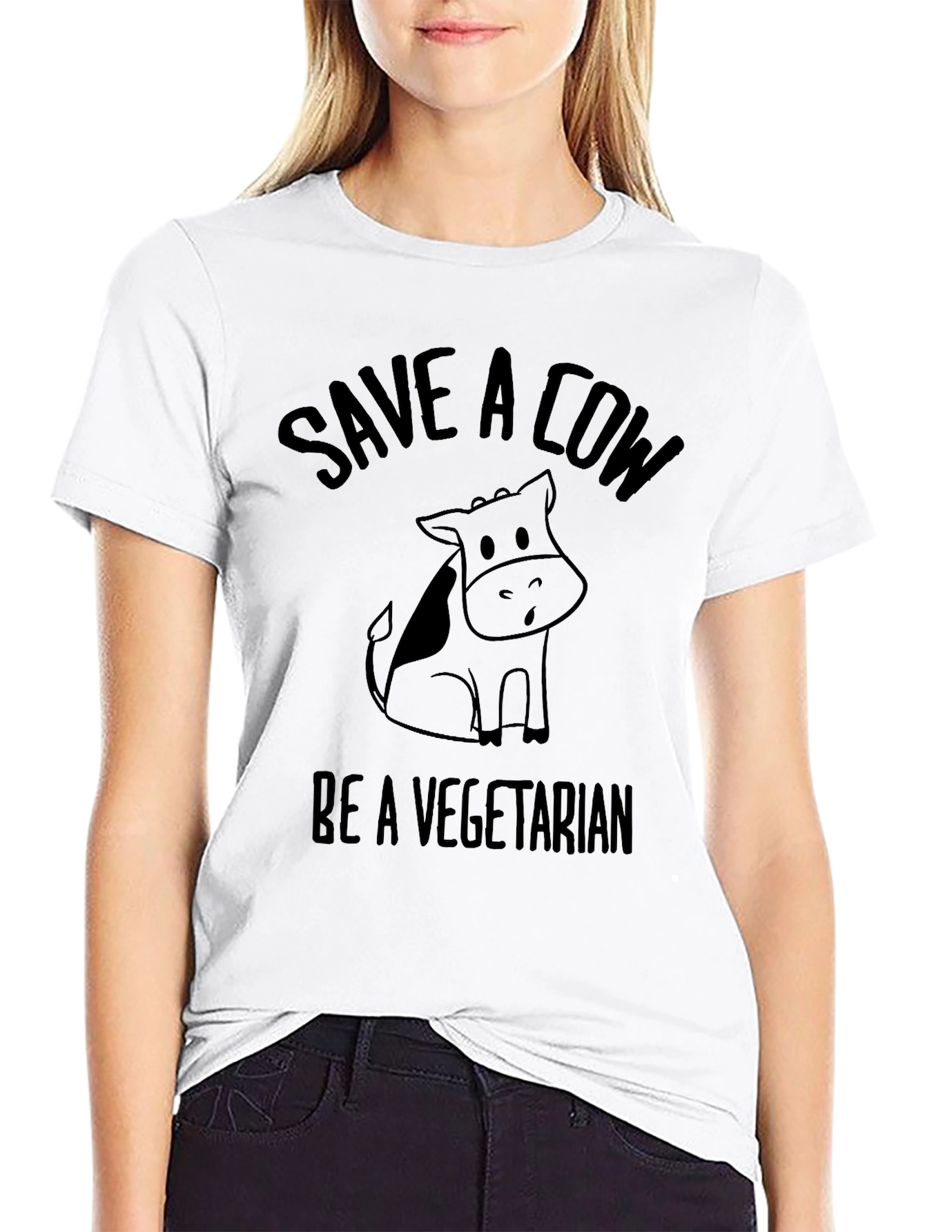 Save a Cow Be a Vegetarian T-Shirt