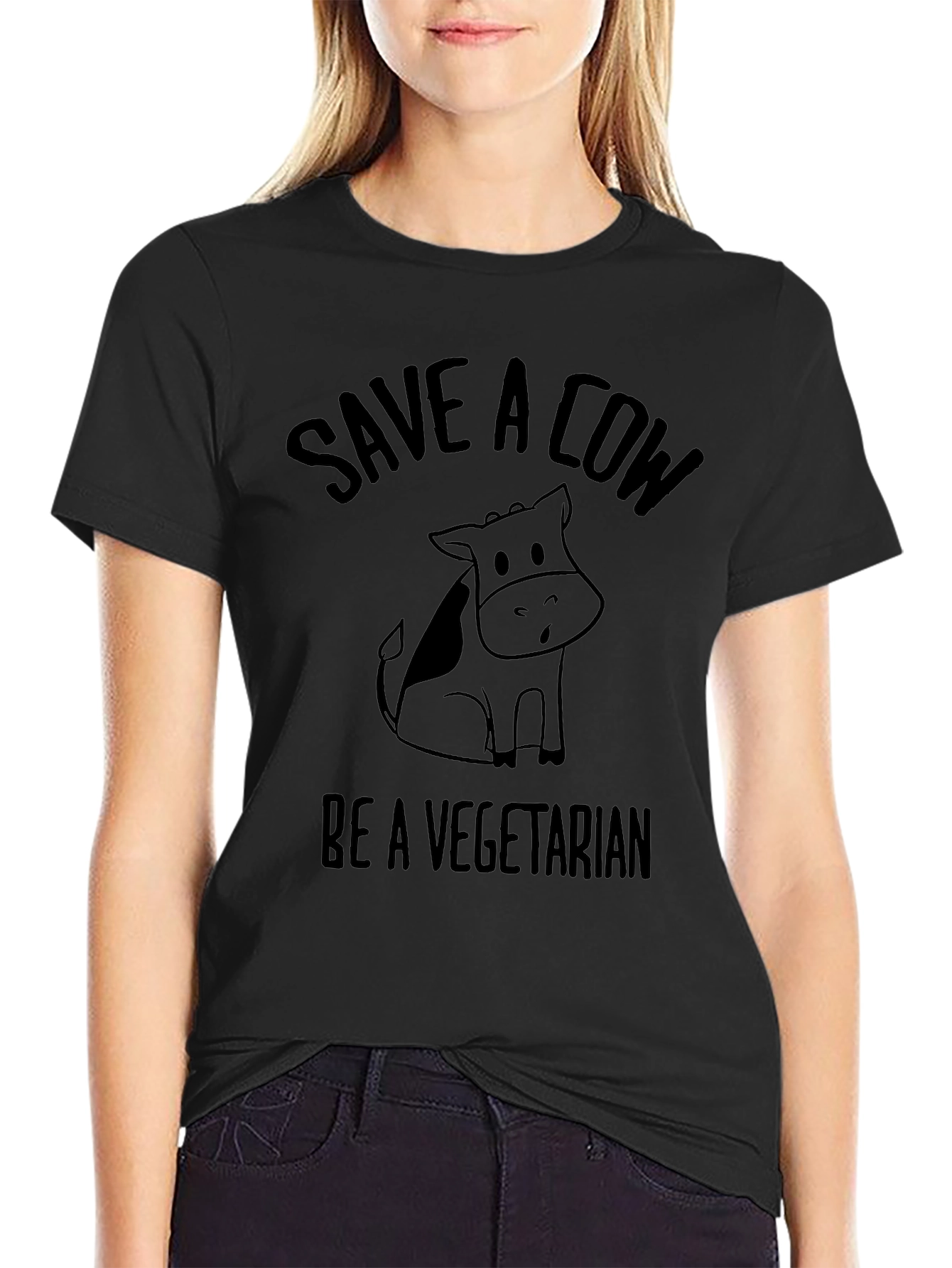 Save a Cow Be a Vegetarian T-Shirt