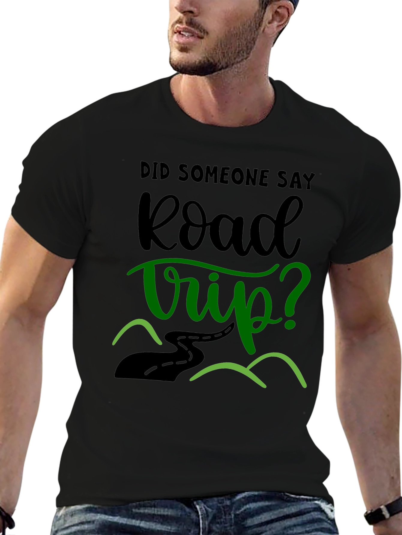 Road Trip T-Shirt - Black Graphic Tee