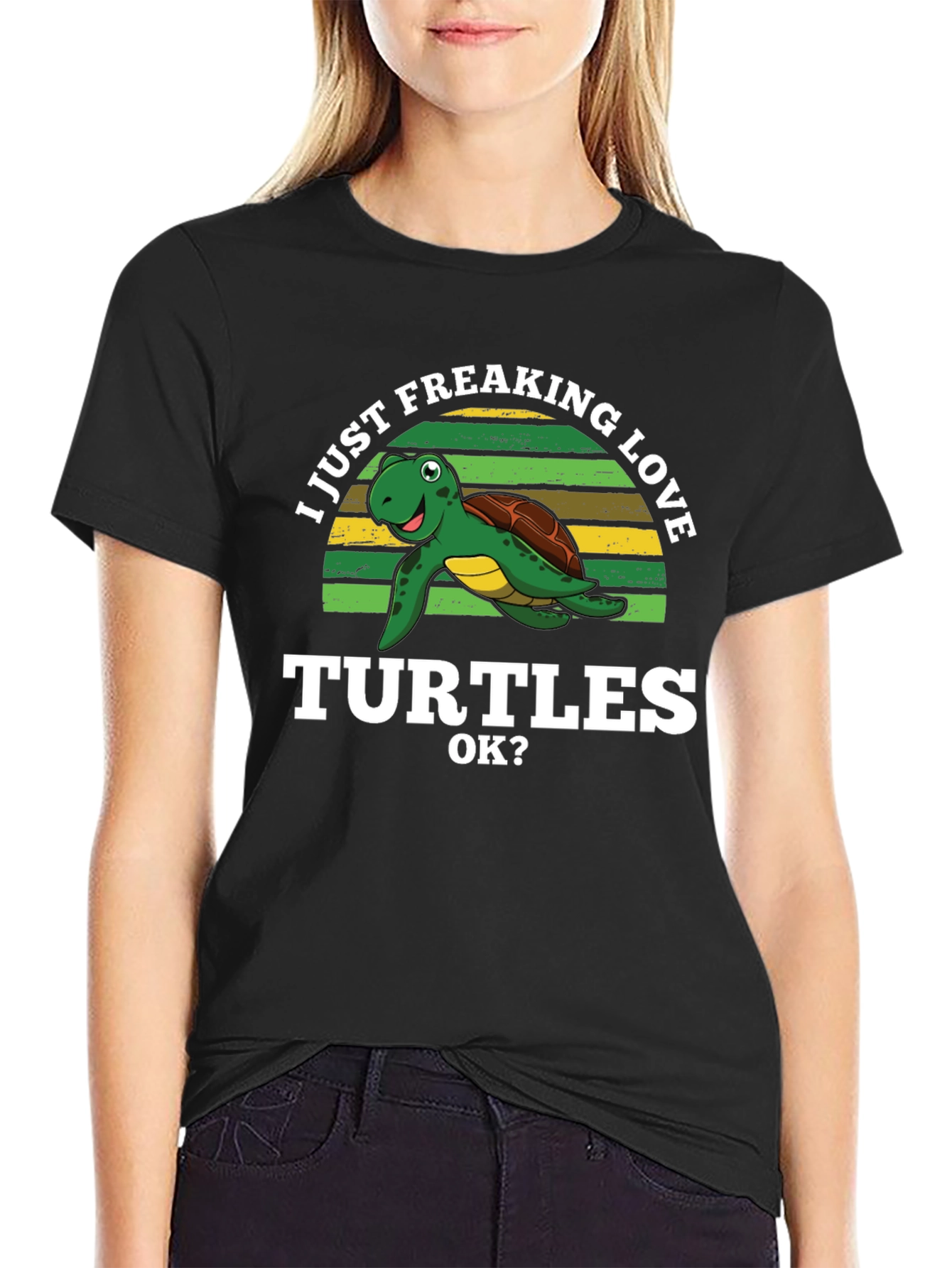 I Just Freaking Love Turtles Graphic T-Shirt